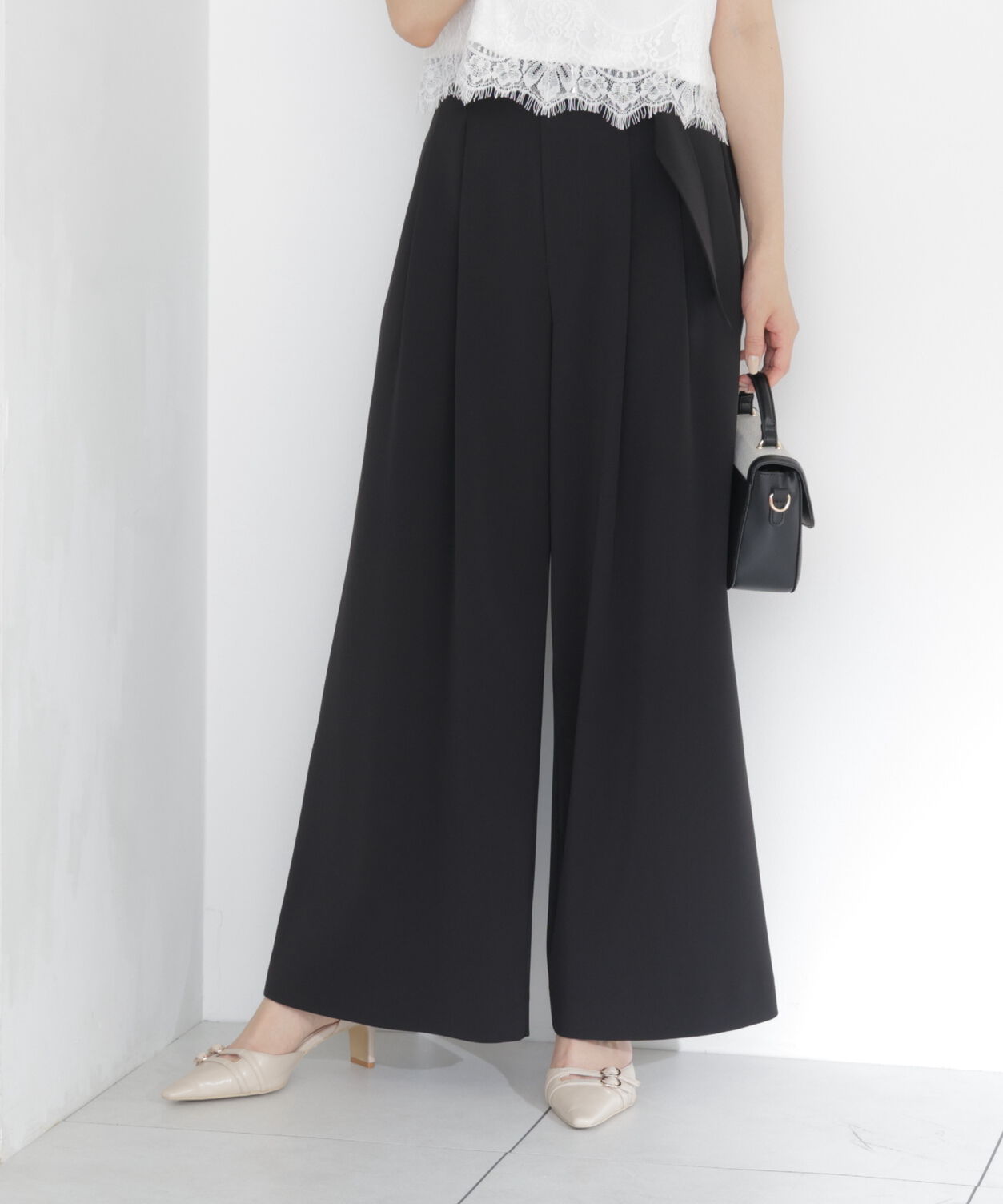 PROPORTION BODY DRESSING「＜a/mie＞ベルト付き2タックワイドパンツ」|その他|