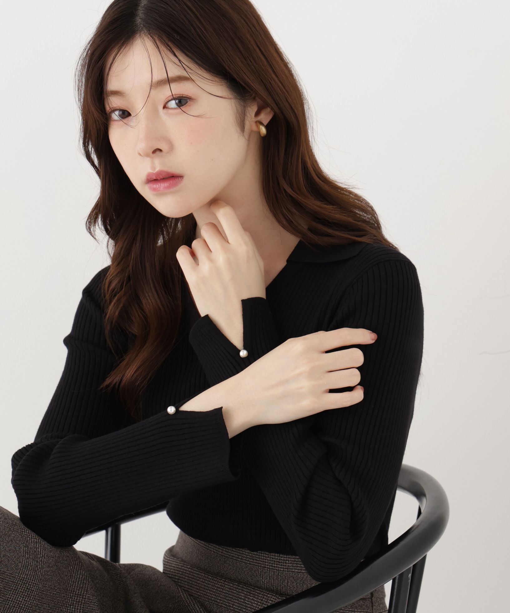 PROPORTION BODY DRESSING「レディースキッパーリブニット 26AW」|ニット・セーター|ブラック
