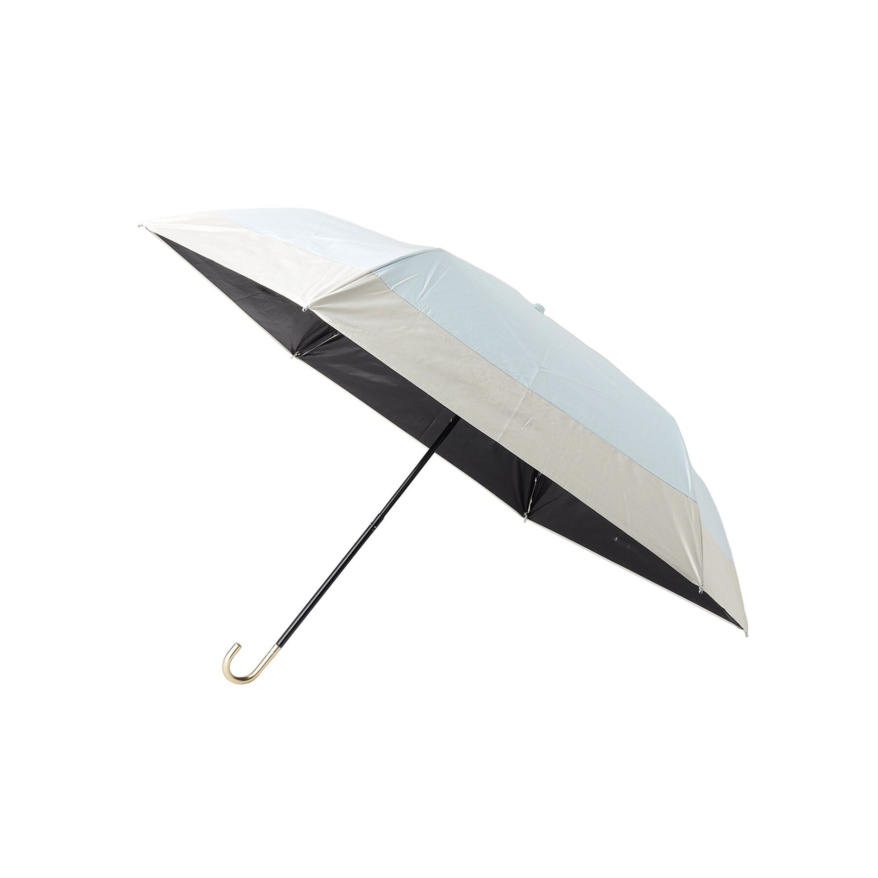 SHOO･LA･RUE「【because】【晴雨兼用】バイカラーが上品　コンパクト折り畳み傘」|傘|サックスブルー(29