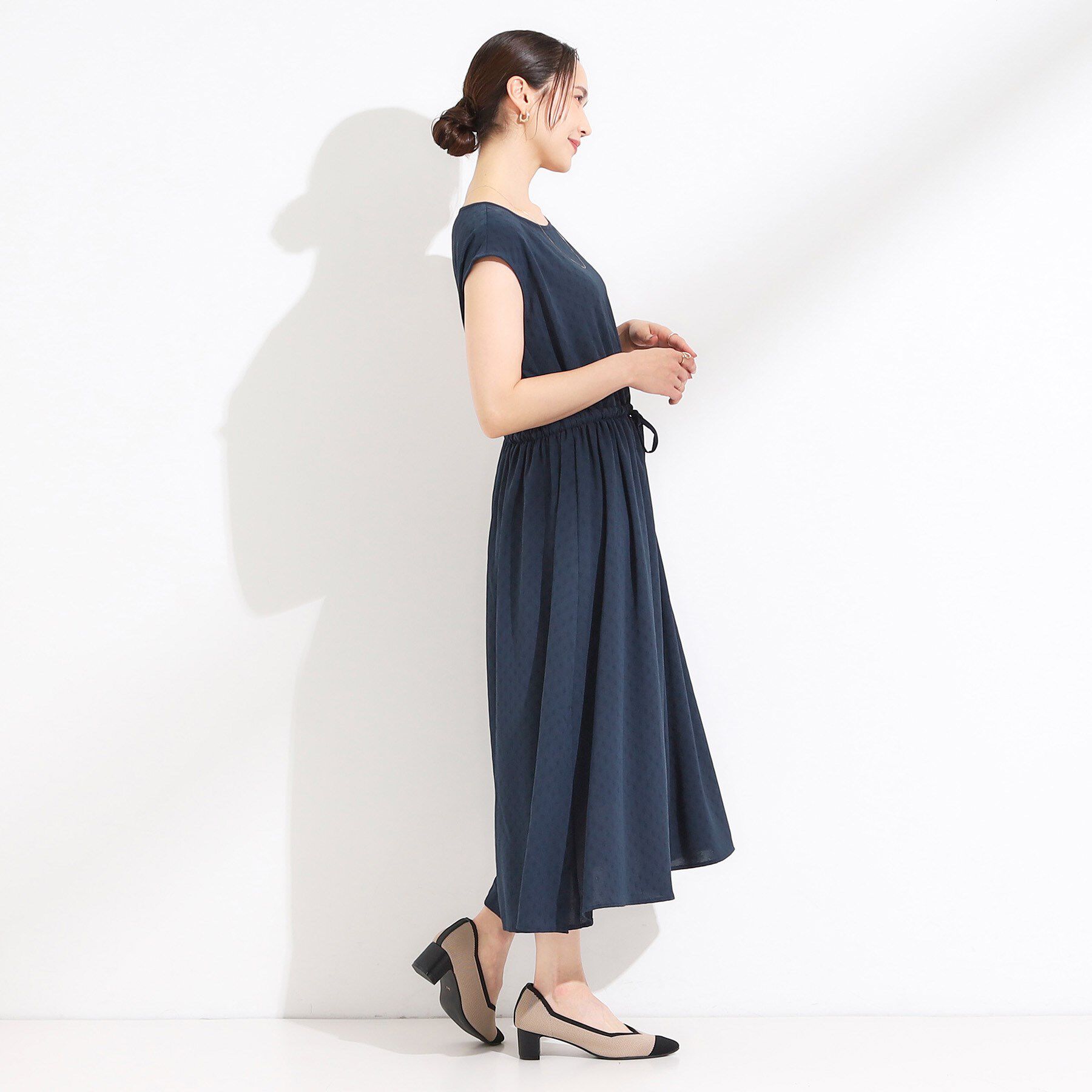 SHOO･LA･RUE「【S-LL】さらりと1枚で決まる ジャカードワンピース」|ワンピース|