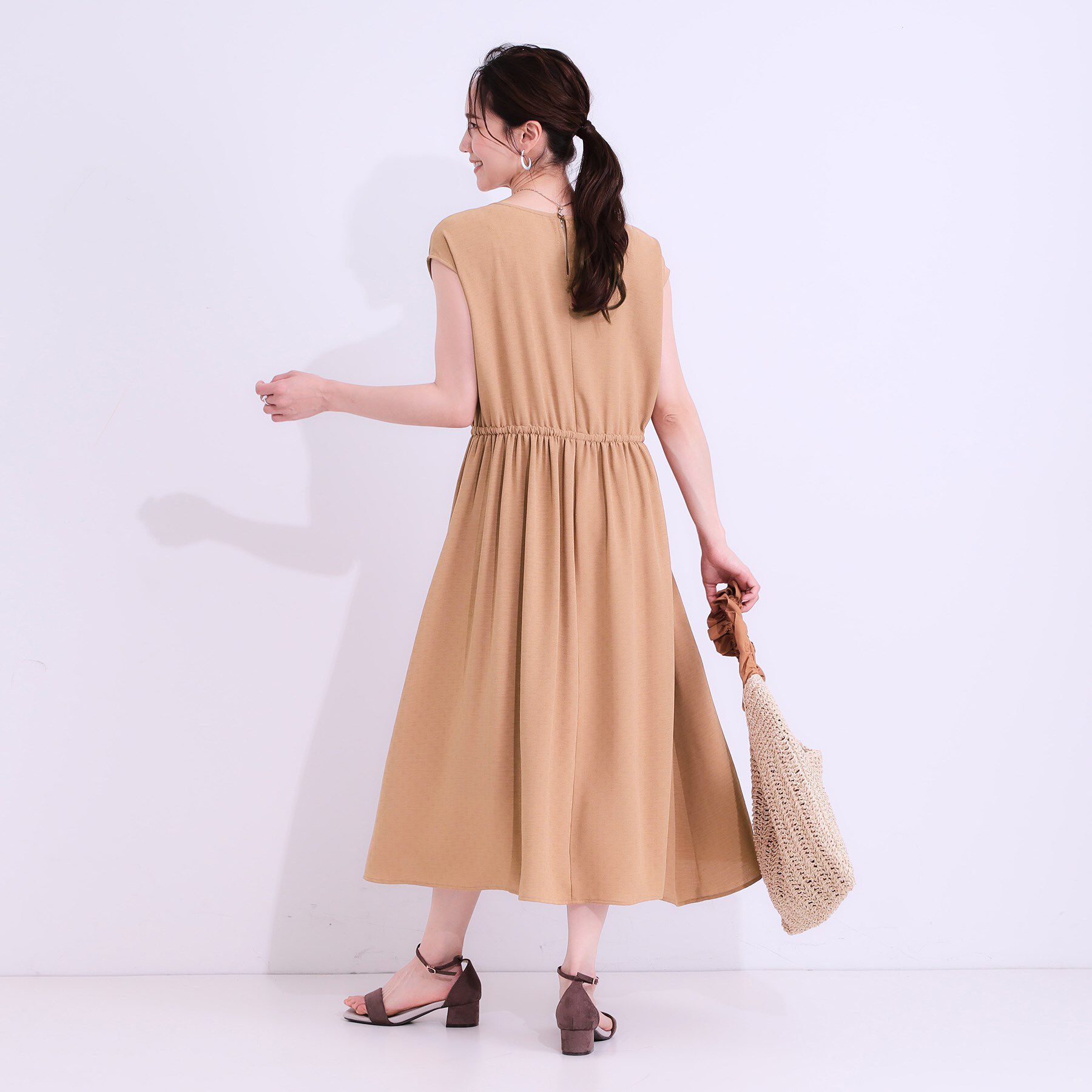 SHOO･LA･RUE「【S-LL】さらりと1枚で決まる ジャカードワンピース」|ワンピース|