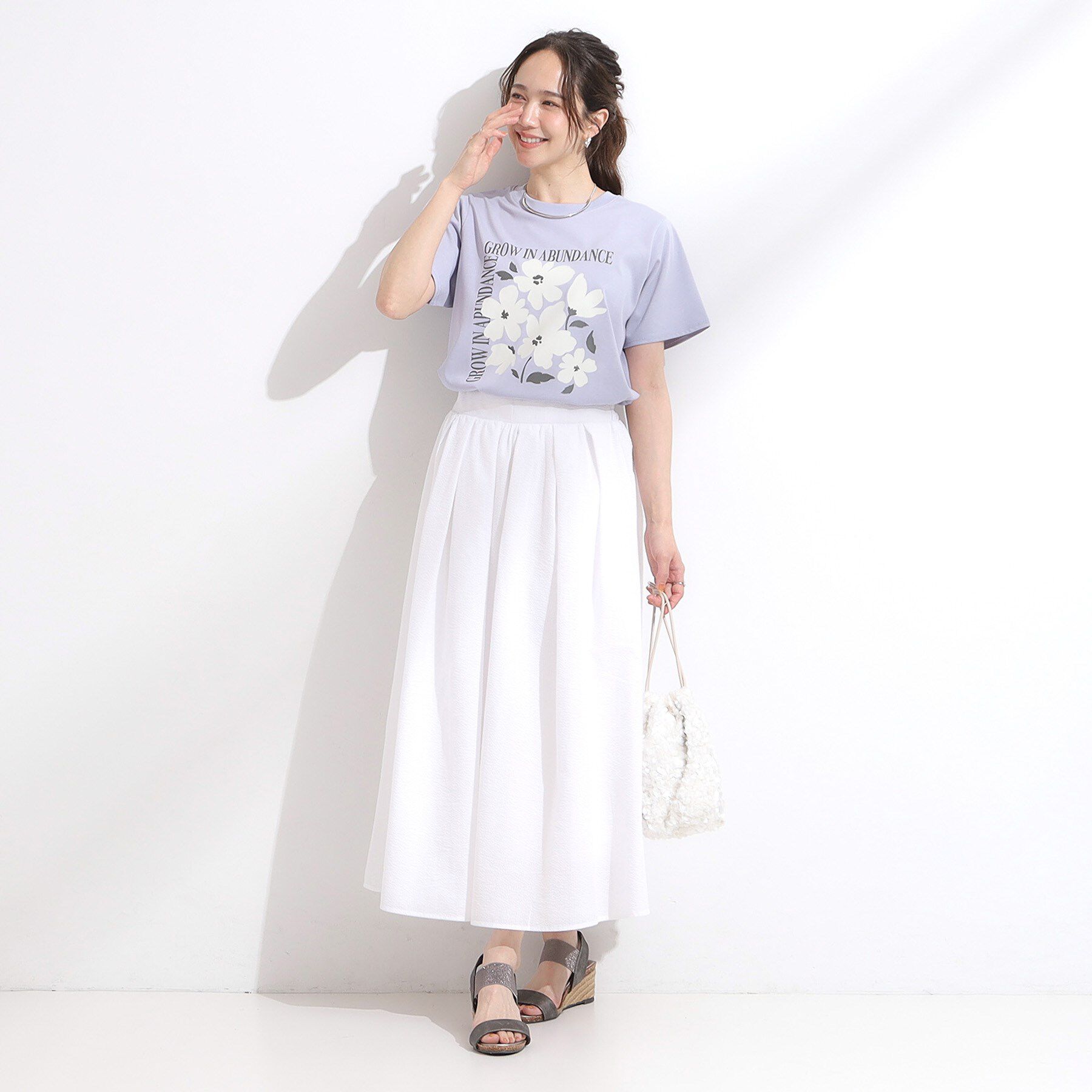 SHOO･LA･RUE「【S-LL/ひんやり/汗ジミ軽減/UVカット】グラフィックアソートTシャツ」|Tシャツ・カットソー|
