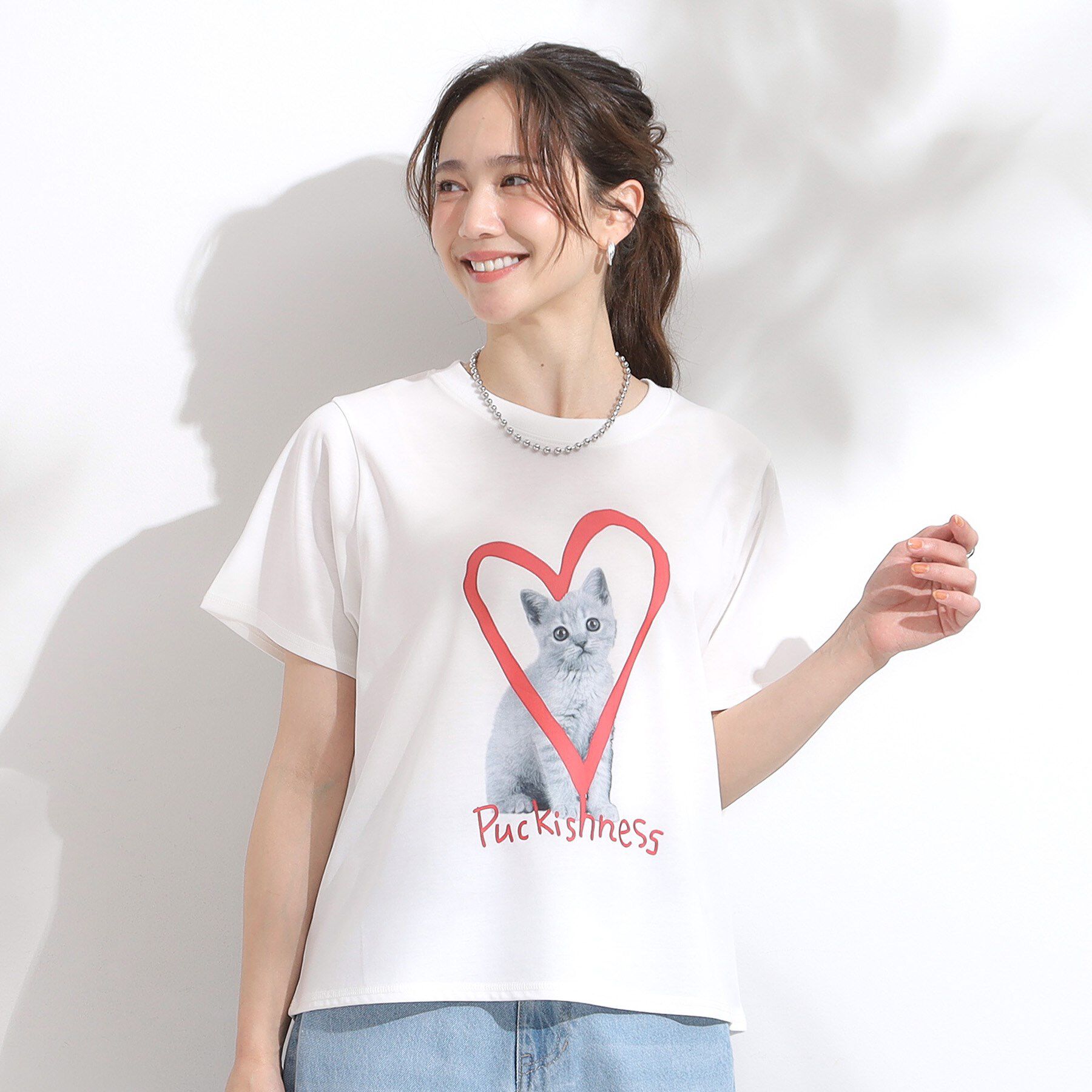 SHOO･LA･RUE「【S-LL/ひんやり/汗ジミ軽減/UVカット】グラフィックアソートTシャツ」|Tシャツ・カットソー|