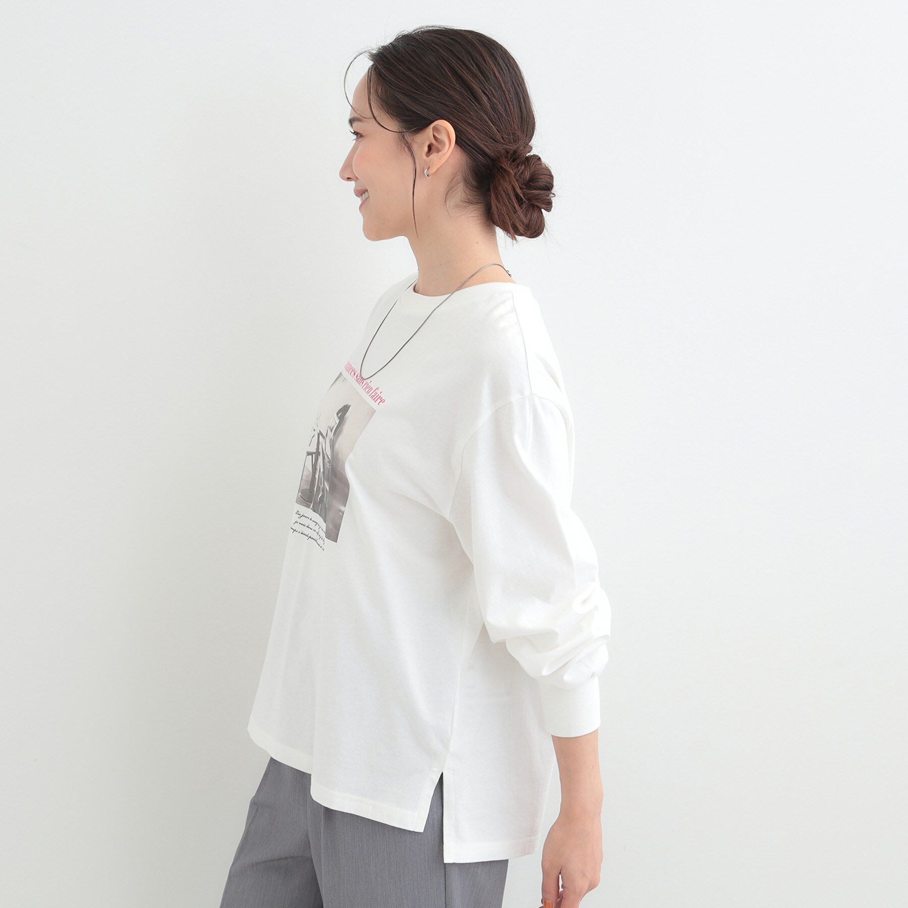 SHOO･LA･RUE「【綿100％/S-LL/プチプラ】選べる3柄 プリントアソートロンT」|Tシャツ・カットソー|