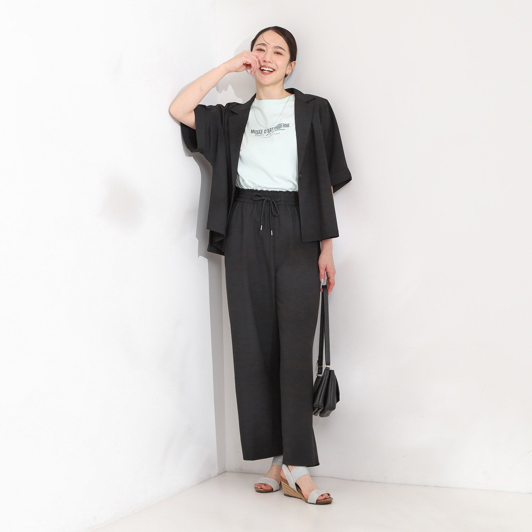 SHOO･LA･RUE「【着丈選べる/セットアップ可】洗濯後しわになりにくい とろみワイドパンツ」|その他|