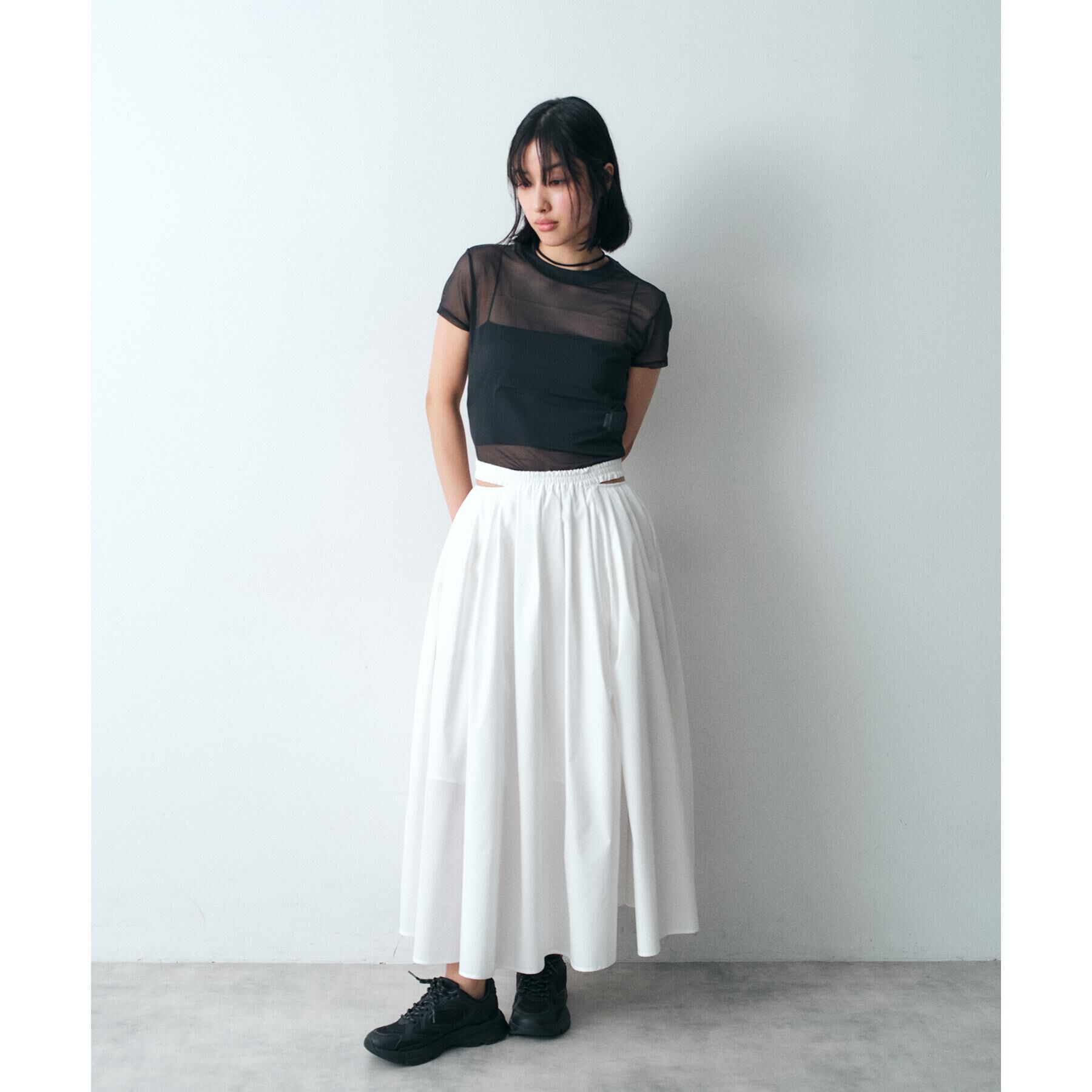 CODE A「side slit volume skirt」|スカート|