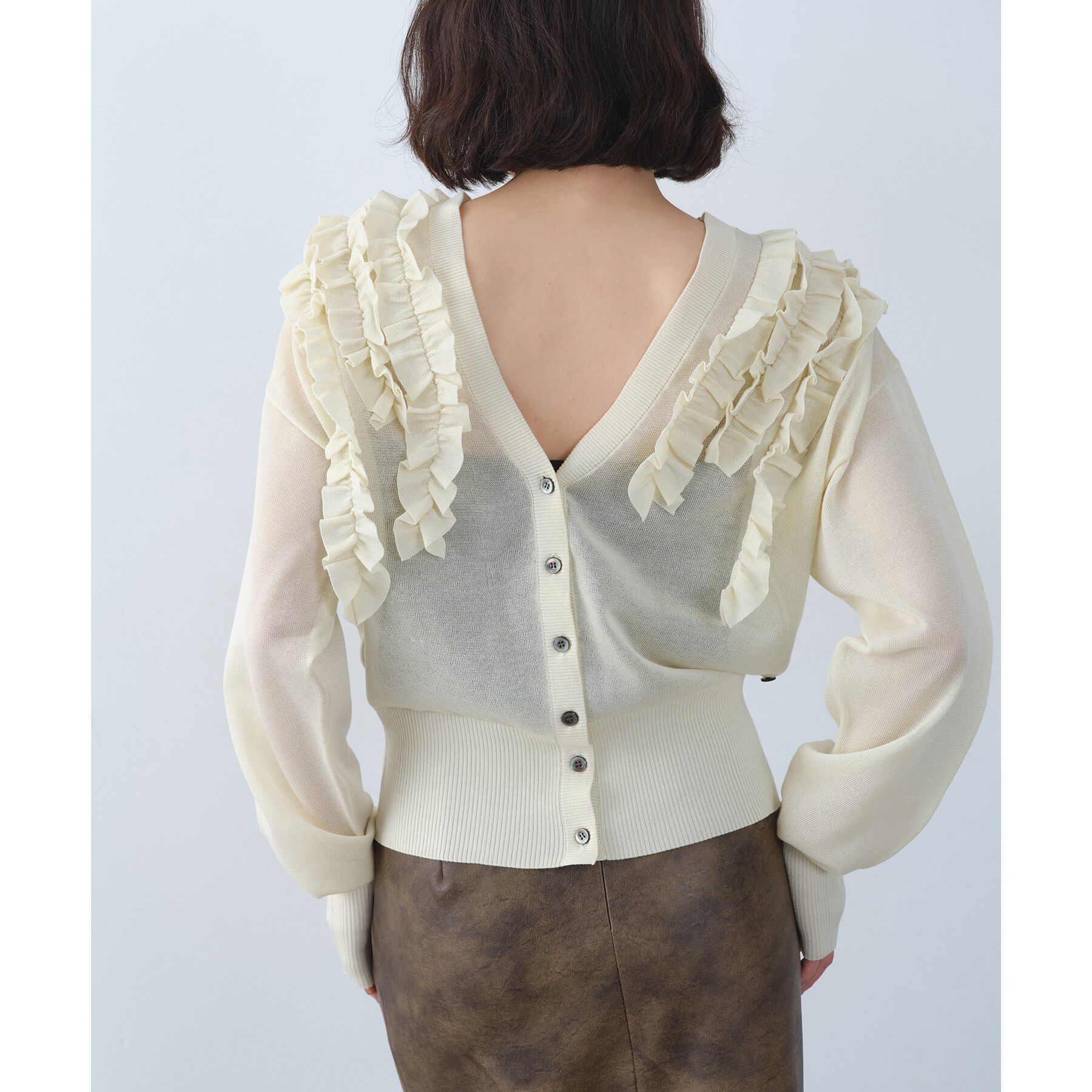 CODE A「3way frill cardigan」|カーディガン|