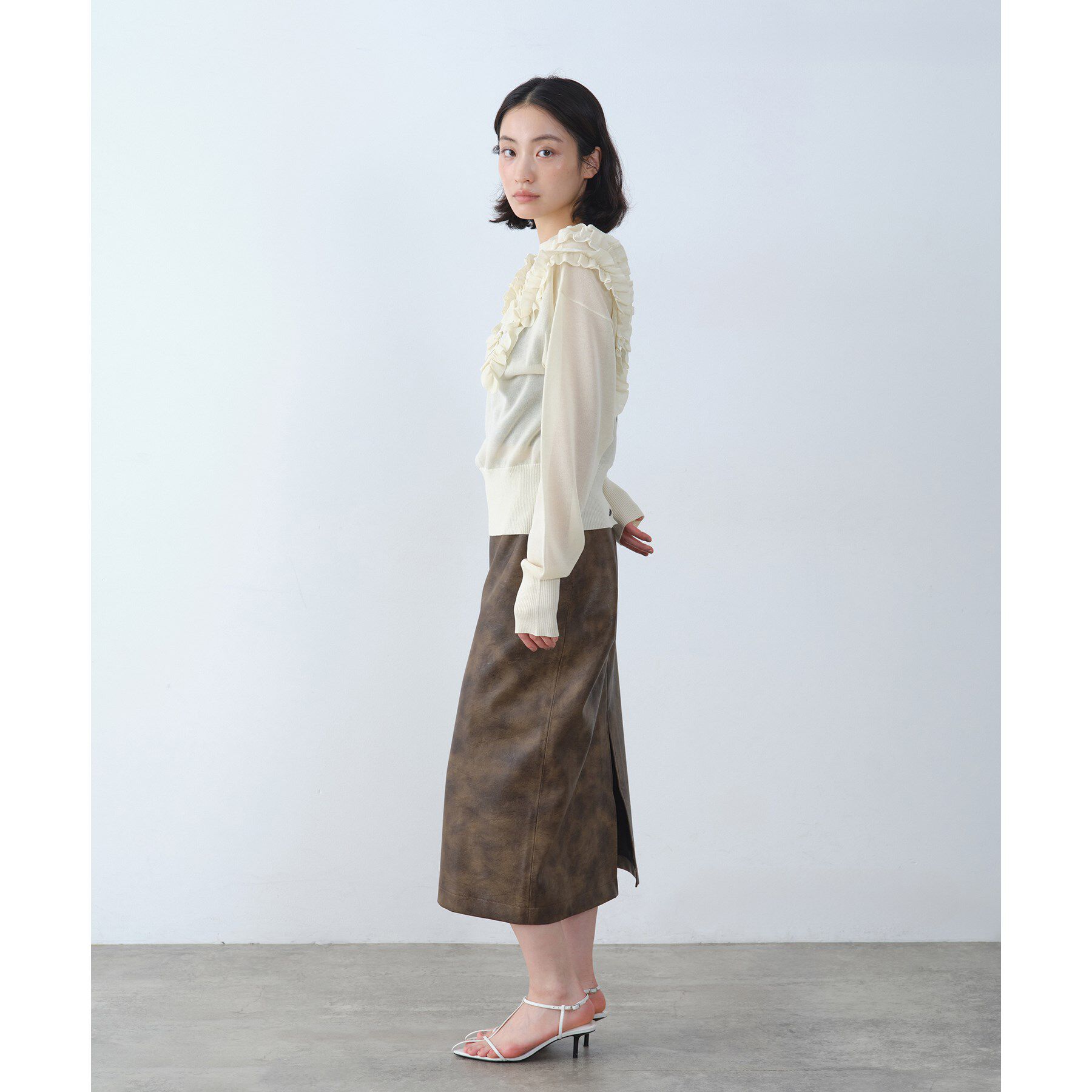 CODE A「3way frill cardigan」|カーディガン|