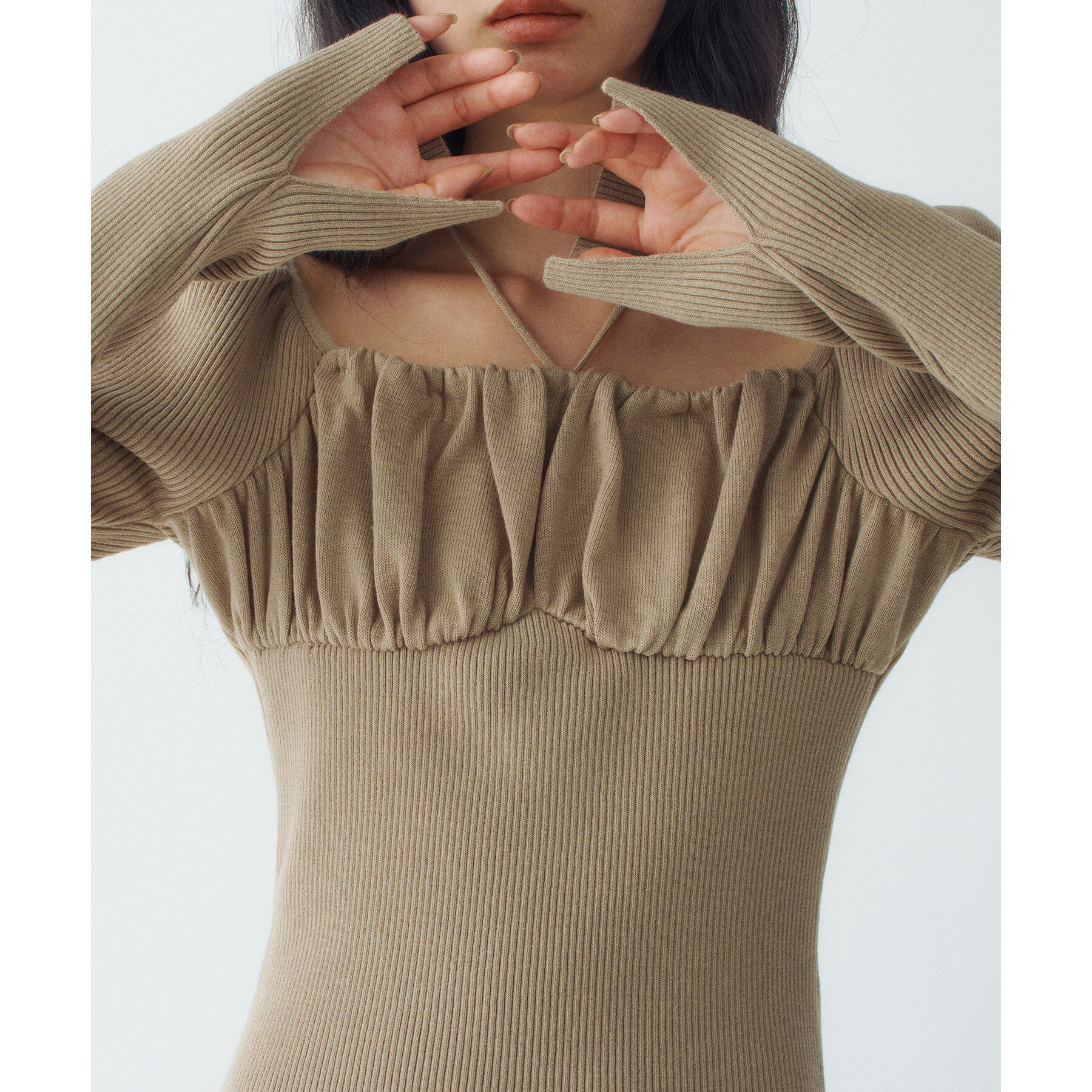 CODE A「femi gather rib knit」|ニット・セーター|