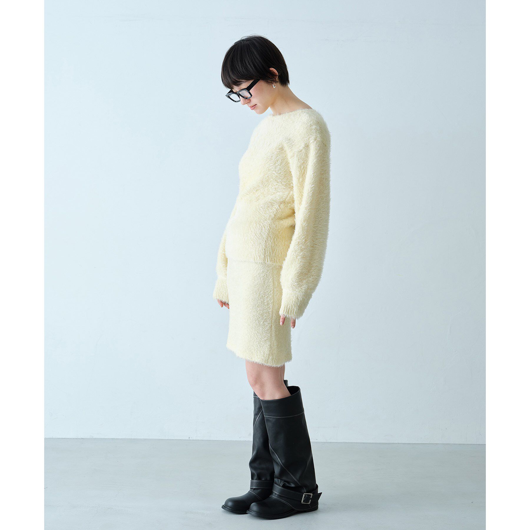 CODE A「feather mini skirt」|スカート|