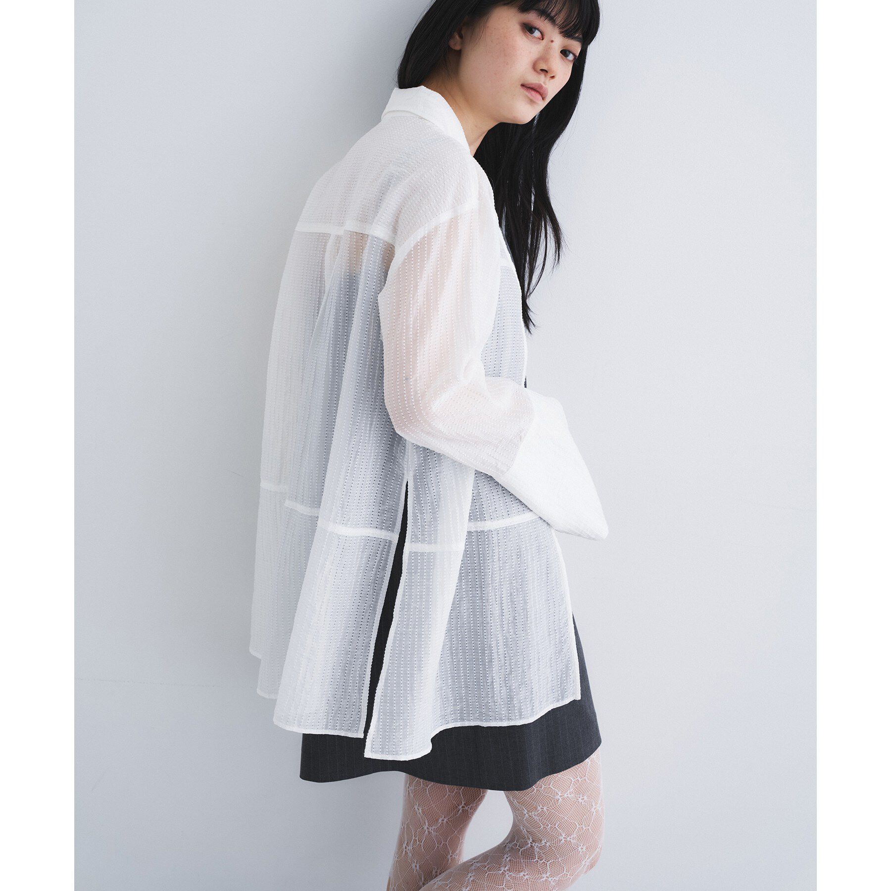 CODE A「point neck ribbon shirts」|シャツ・ブラウス|