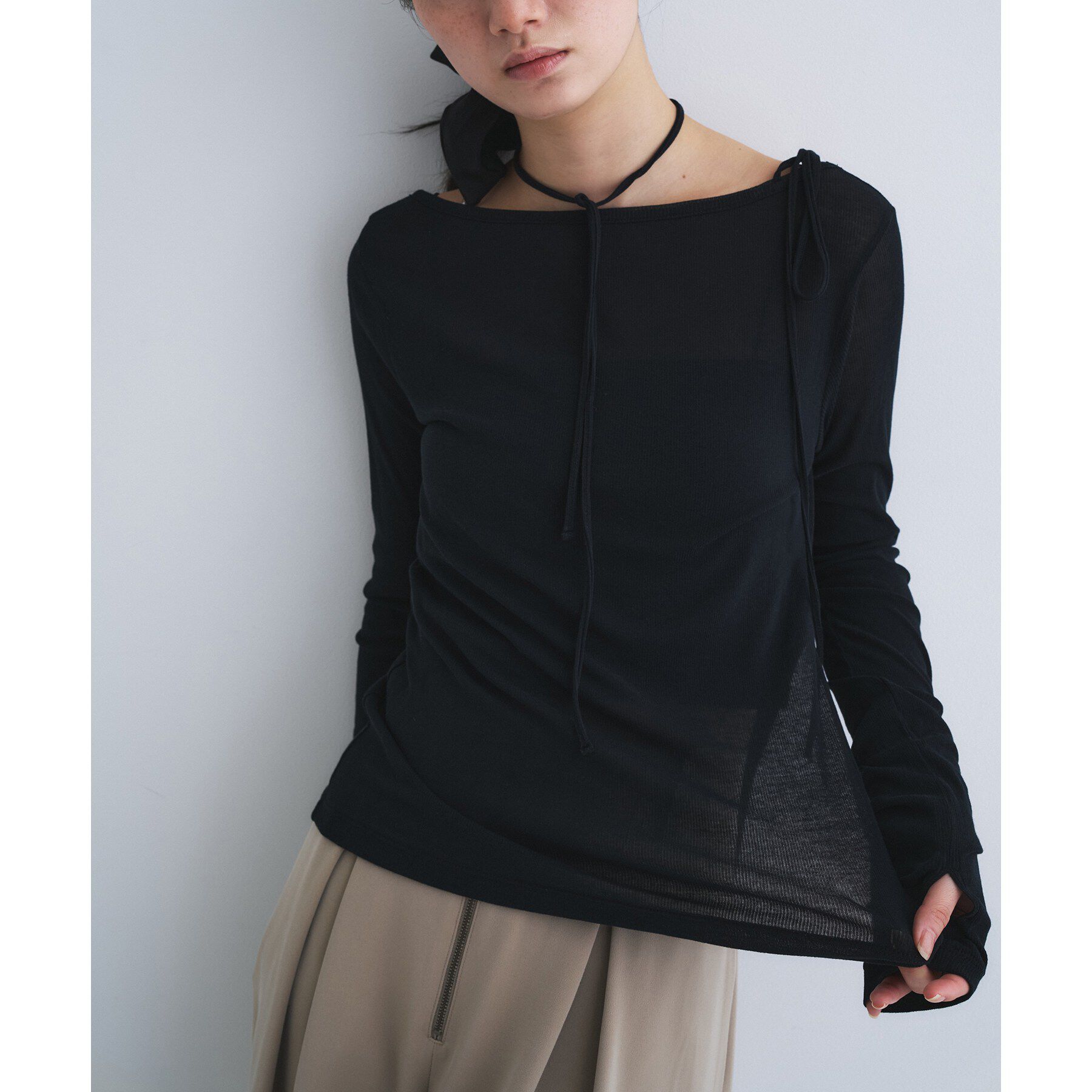 CODE A「jersey ribbon pullover」|Tシャツ・カットソー|