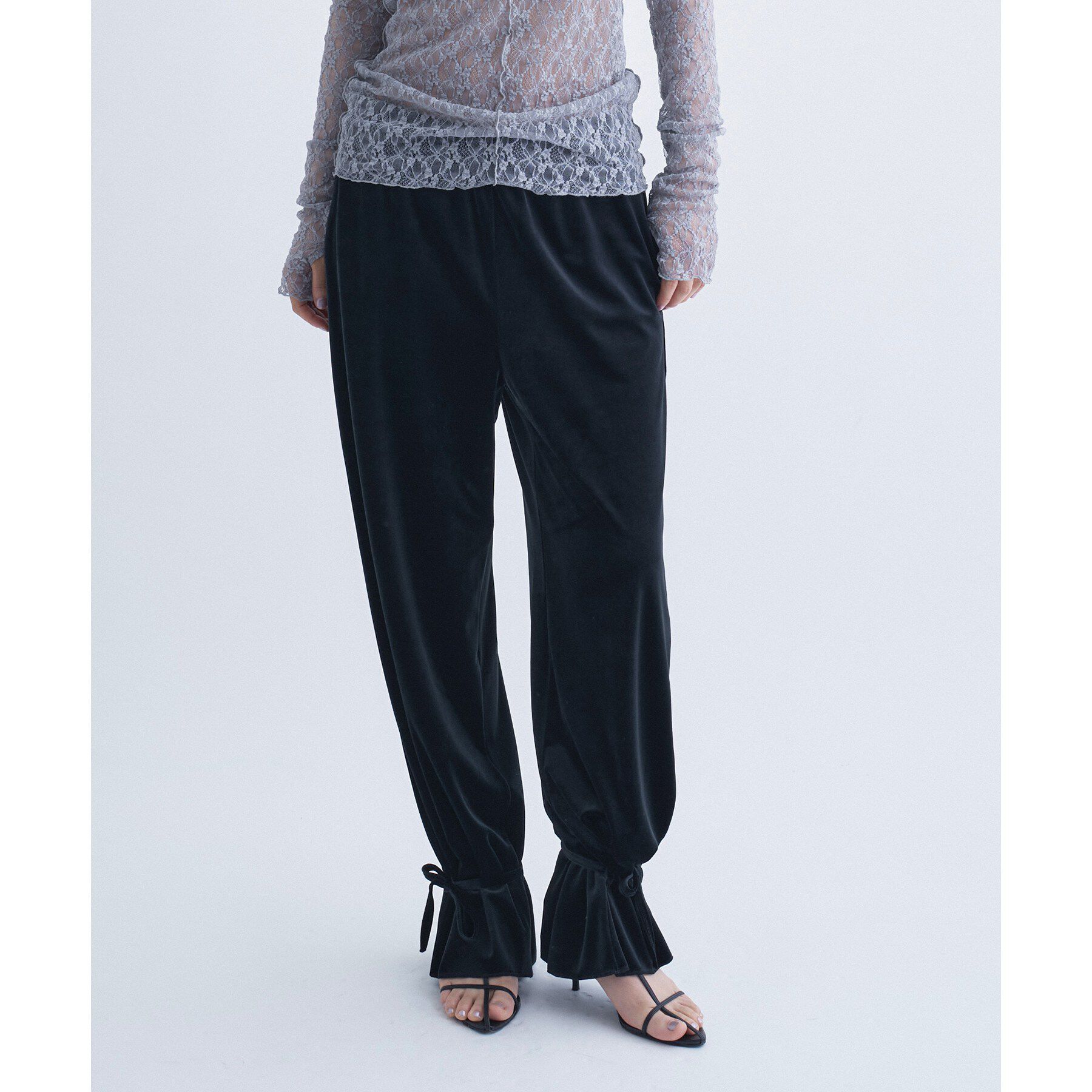 CODE A「velour easy pants」|その他|ブラック(019)