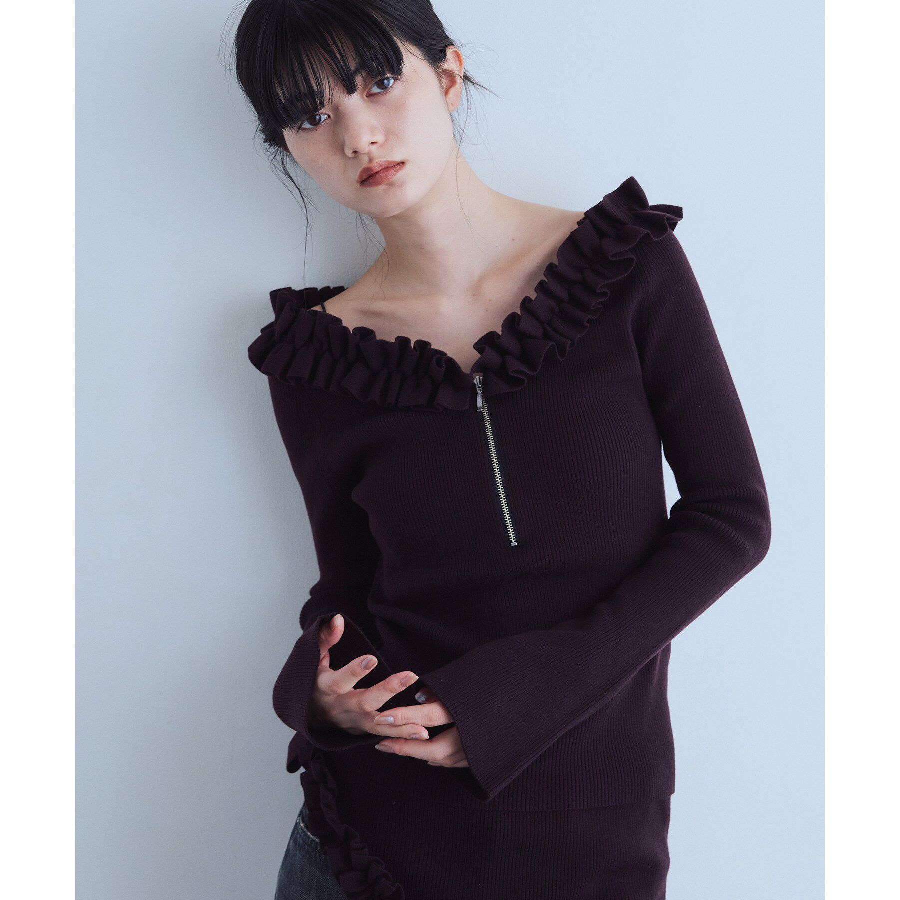 CODE A「frill frame knit」|ニット・セーター|