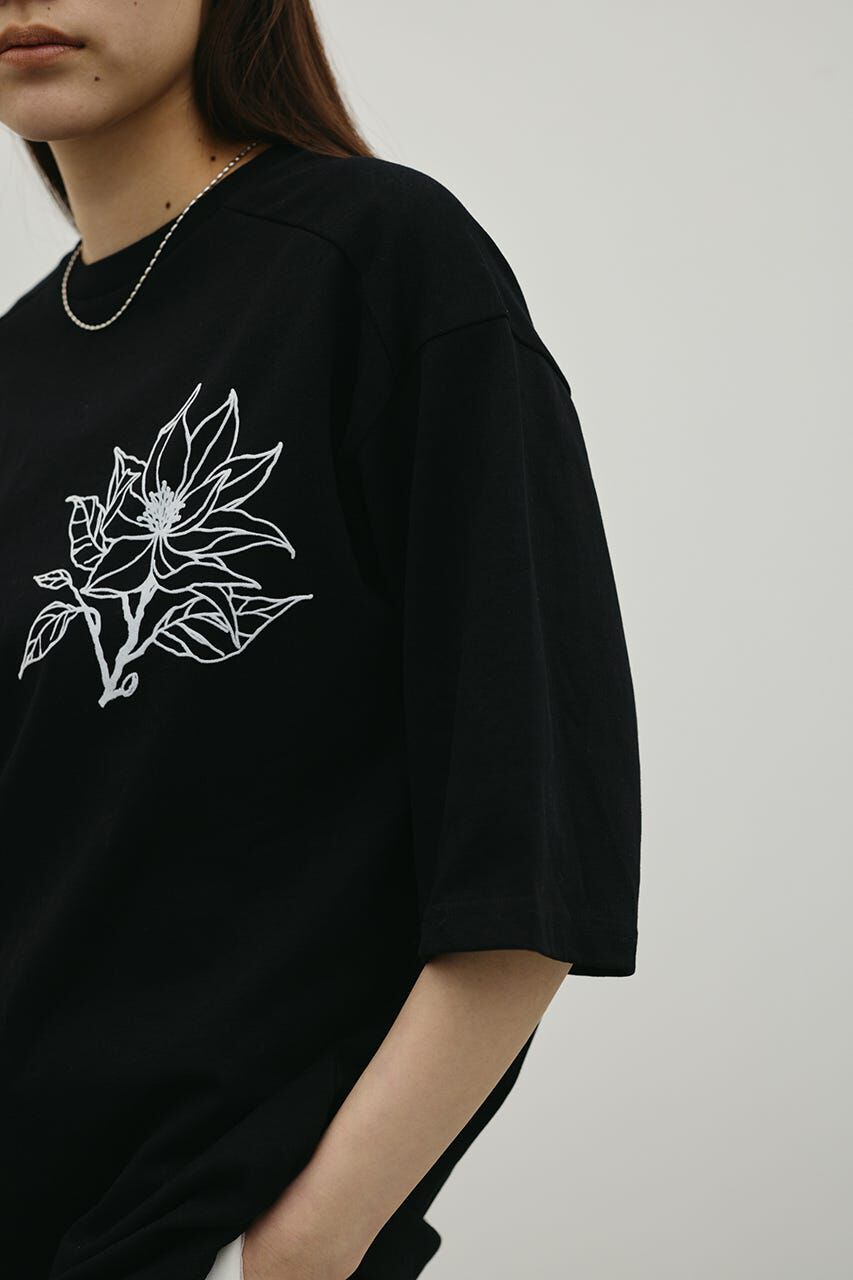 STYLEMIXER「フロッキープリントフラワーT」|Tシャツ・カットソー|
