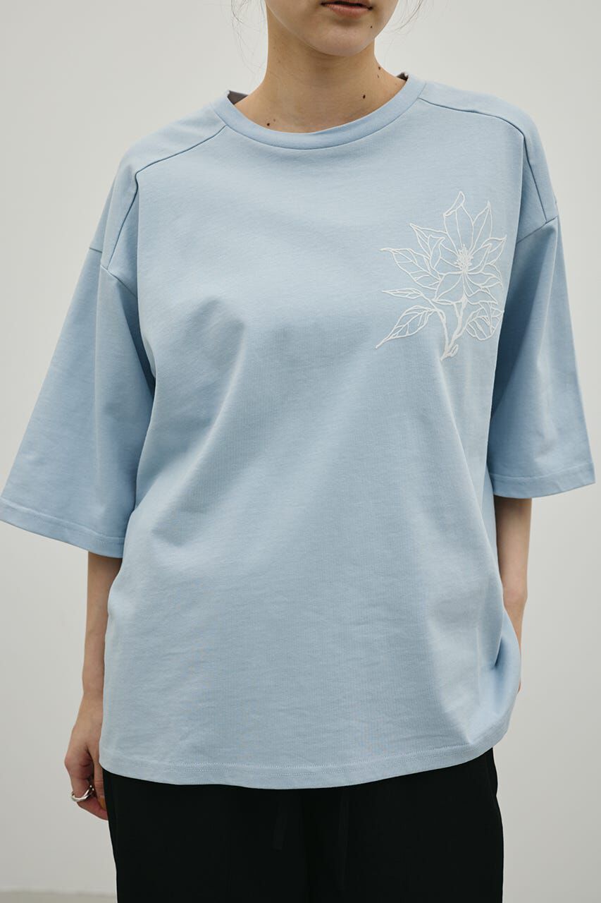 STYLEMIXER「フロッキープリントフラワーT」|Tシャツ・カットソー|