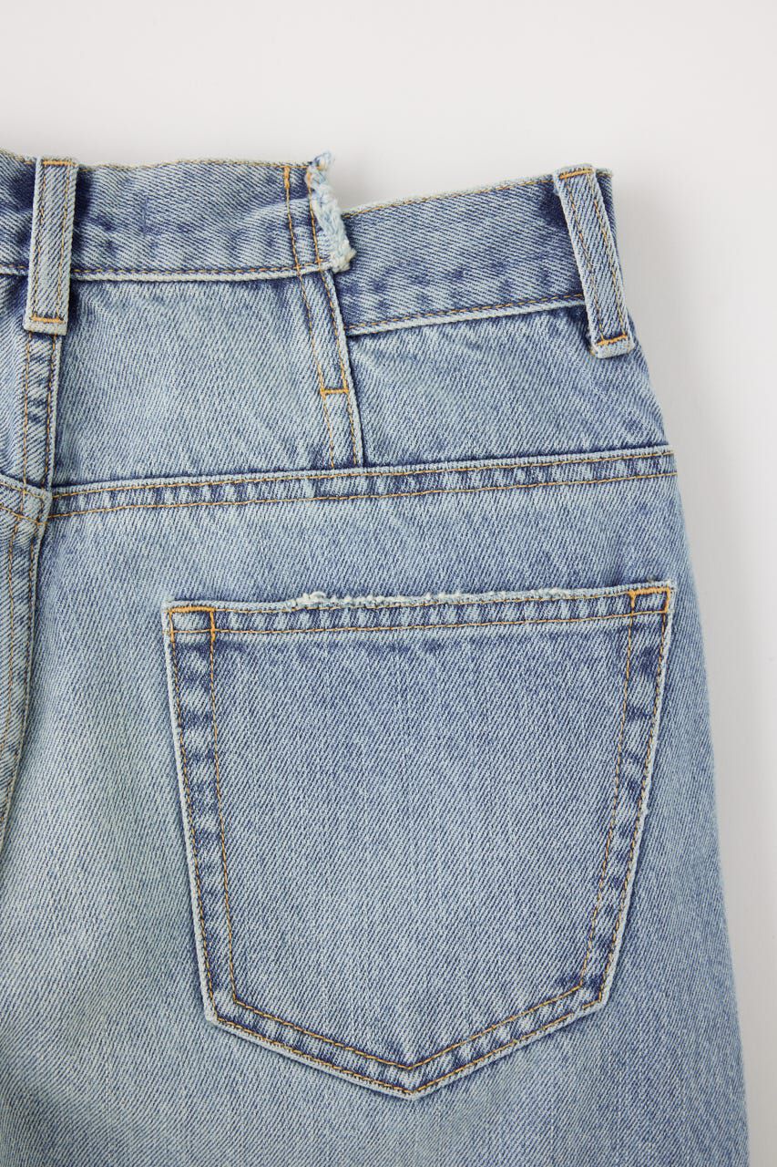 MOUSSY「CROSS WAIST WIDE STRAIGHT」|デニム|
