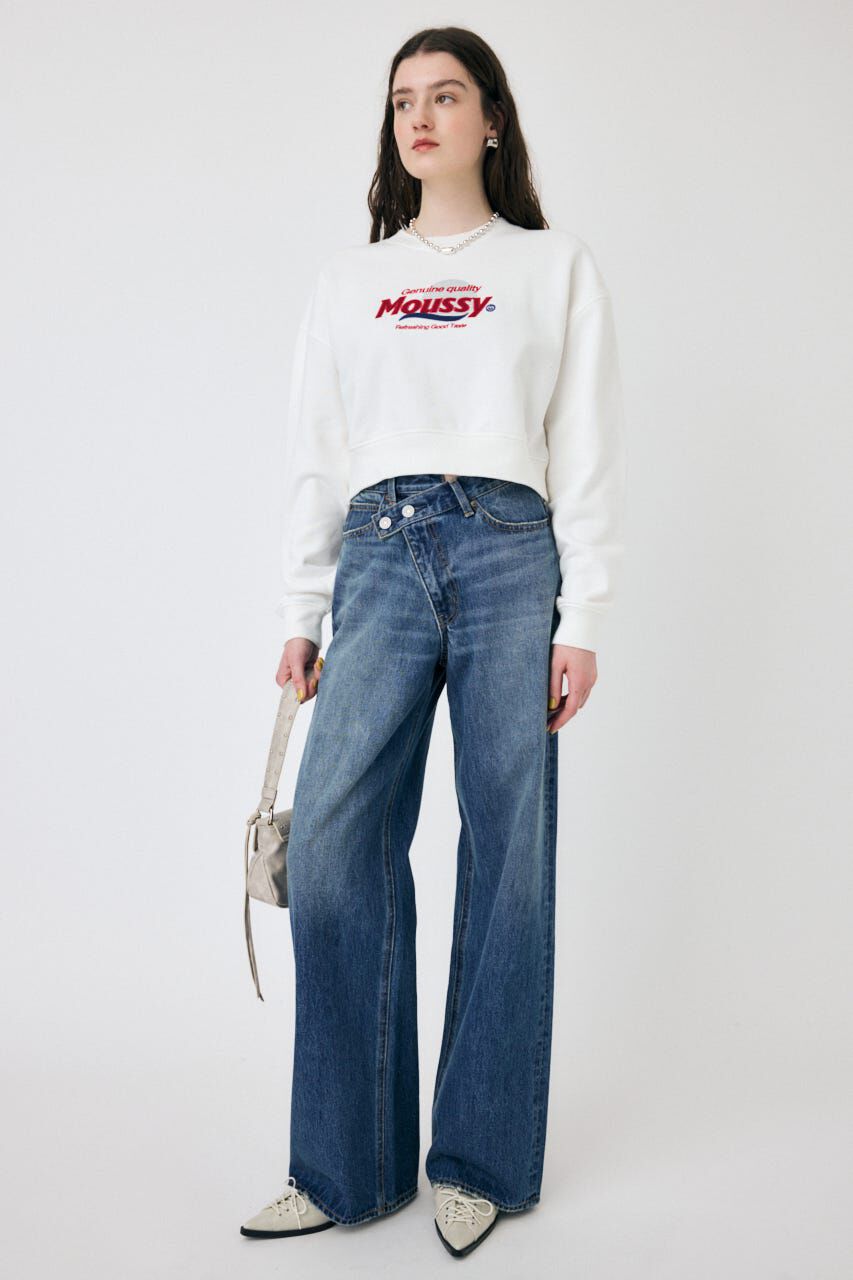 MOUSSY「CROSS WAIST WIDE STRAIGHT」|デニム|