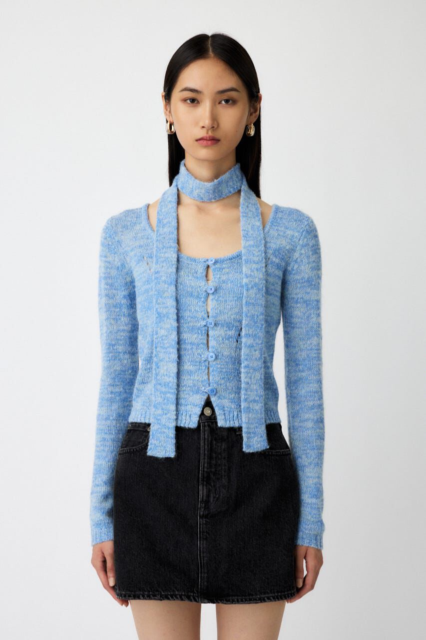 MOUSSY「MIX YARN KNIT トップス」|ニット・セーター|