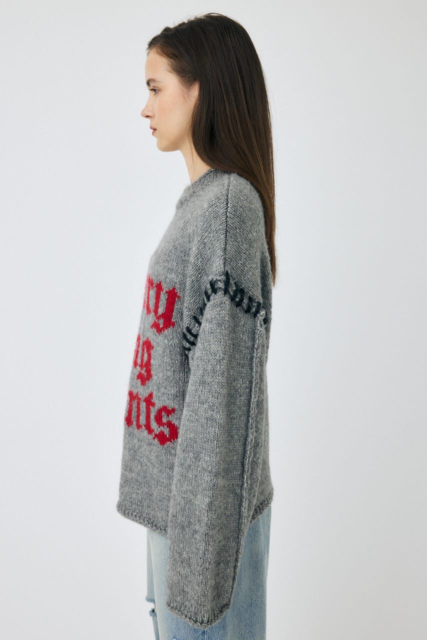 MOUSSY「KNITTED WORDS セーター」|ニット・セーター|