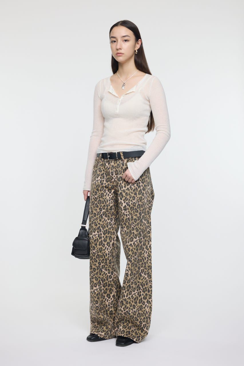 MOUSSY「SHEER HENRY NECK ニットトップス」|ニット・セーター|