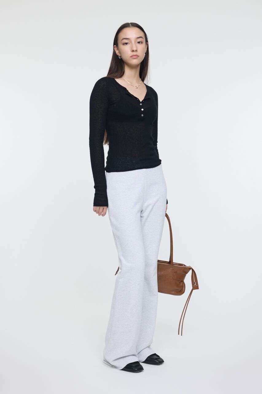 MOUSSY「SHEER HENRY NECK ニットトップス」|ニット・セーター|