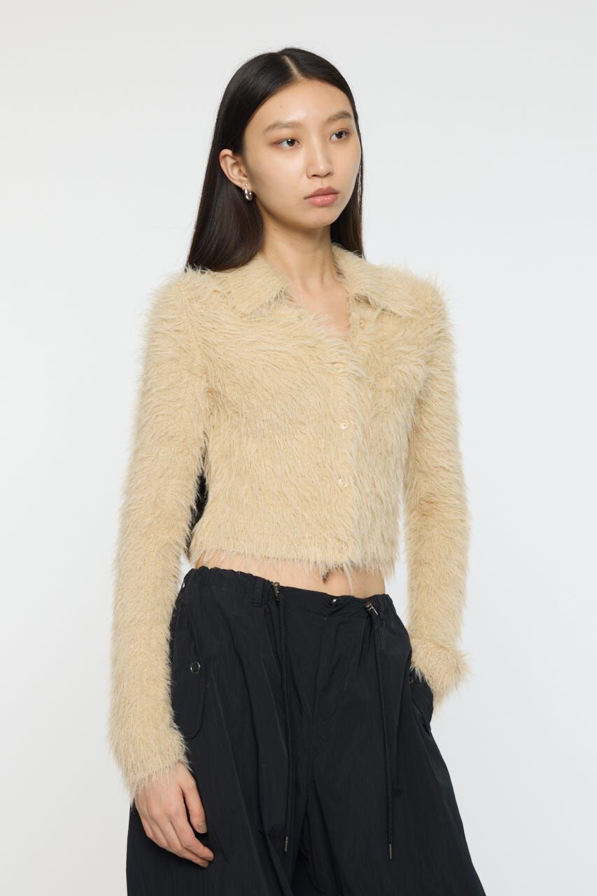 MOUSSY「FEATHER LIKE KNIT シャツ」|ニット・セーター|