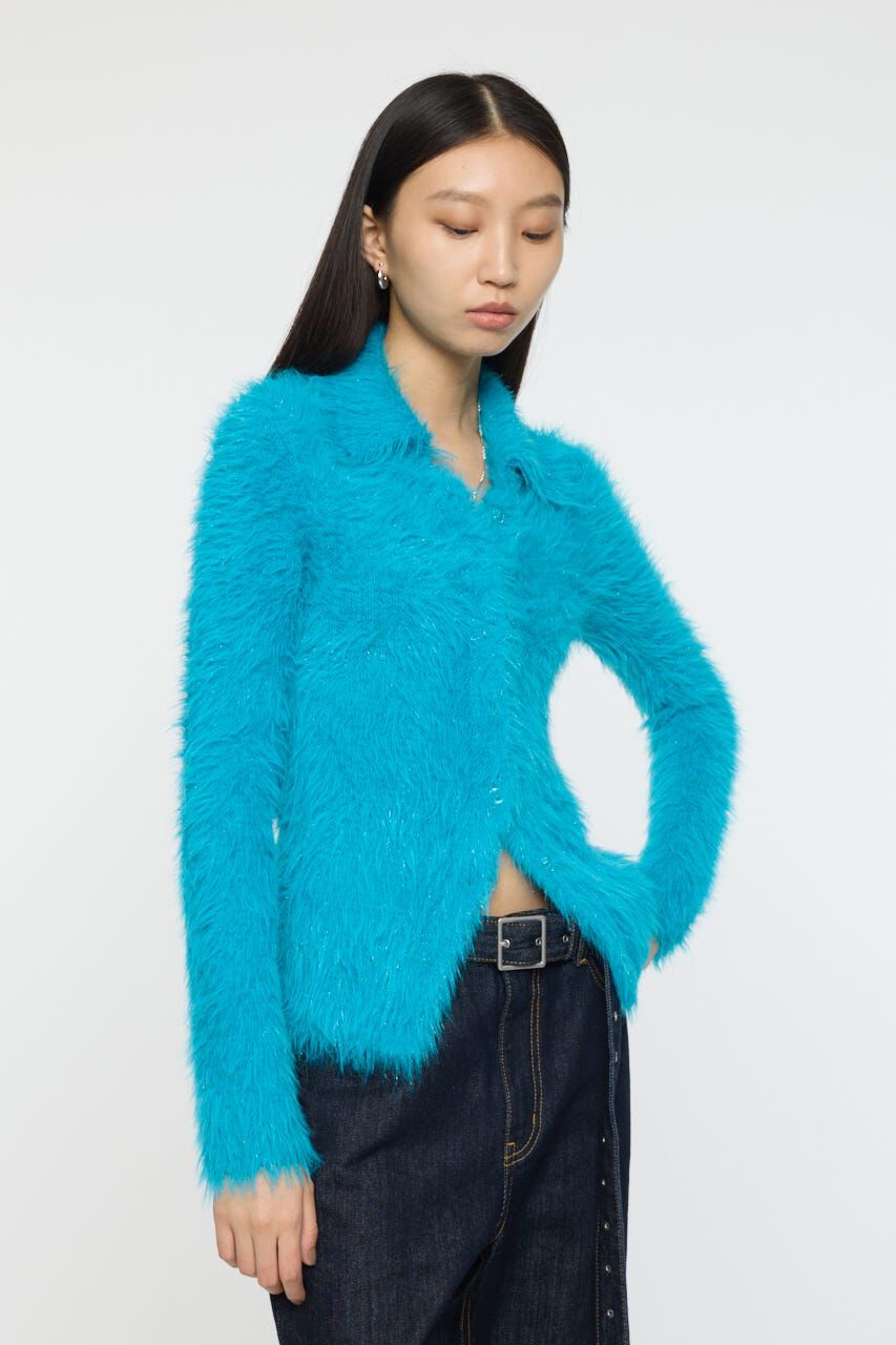 MOUSSY「FEATHER LIKE KNIT シャツ」|ニット・セーター|
