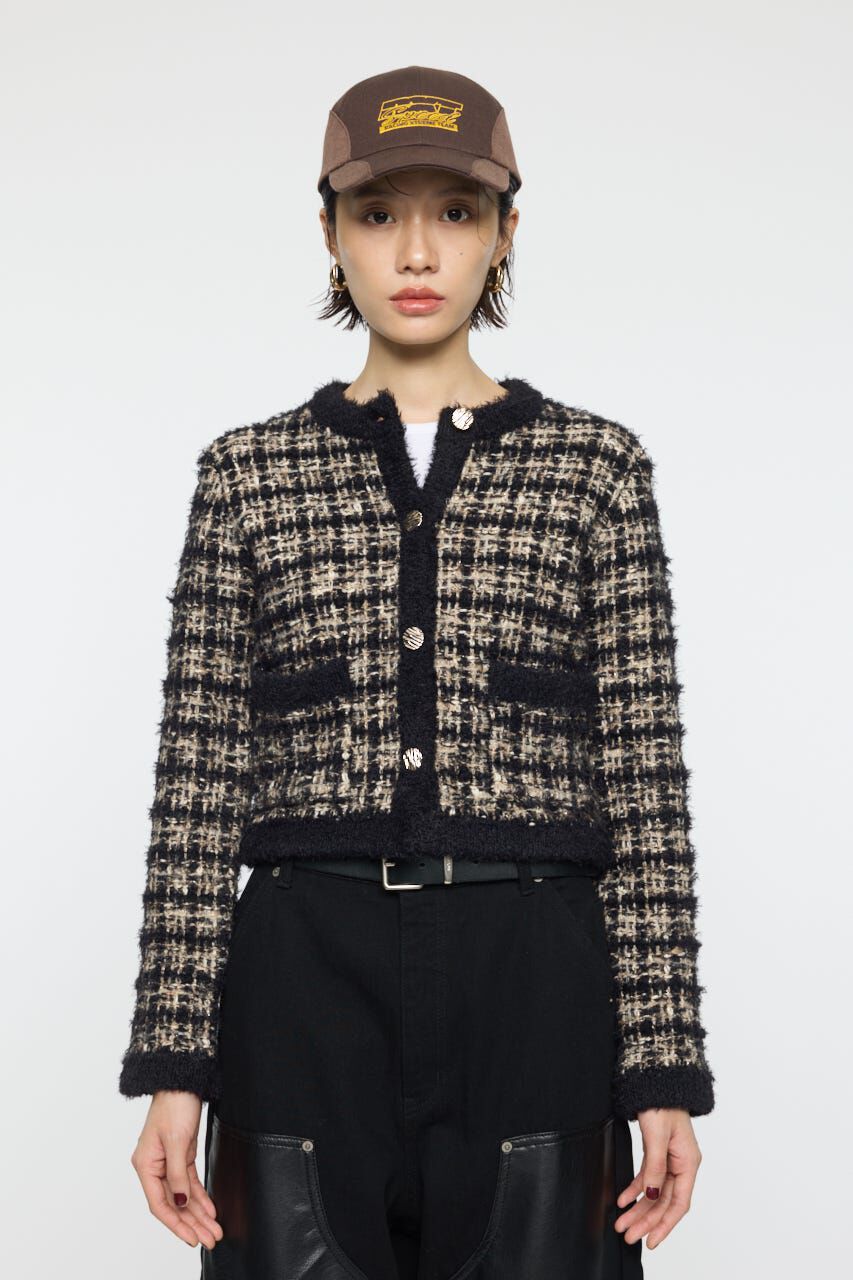 MOUSSY「COMPACT KNIT TWEED ジャケット」|その他|