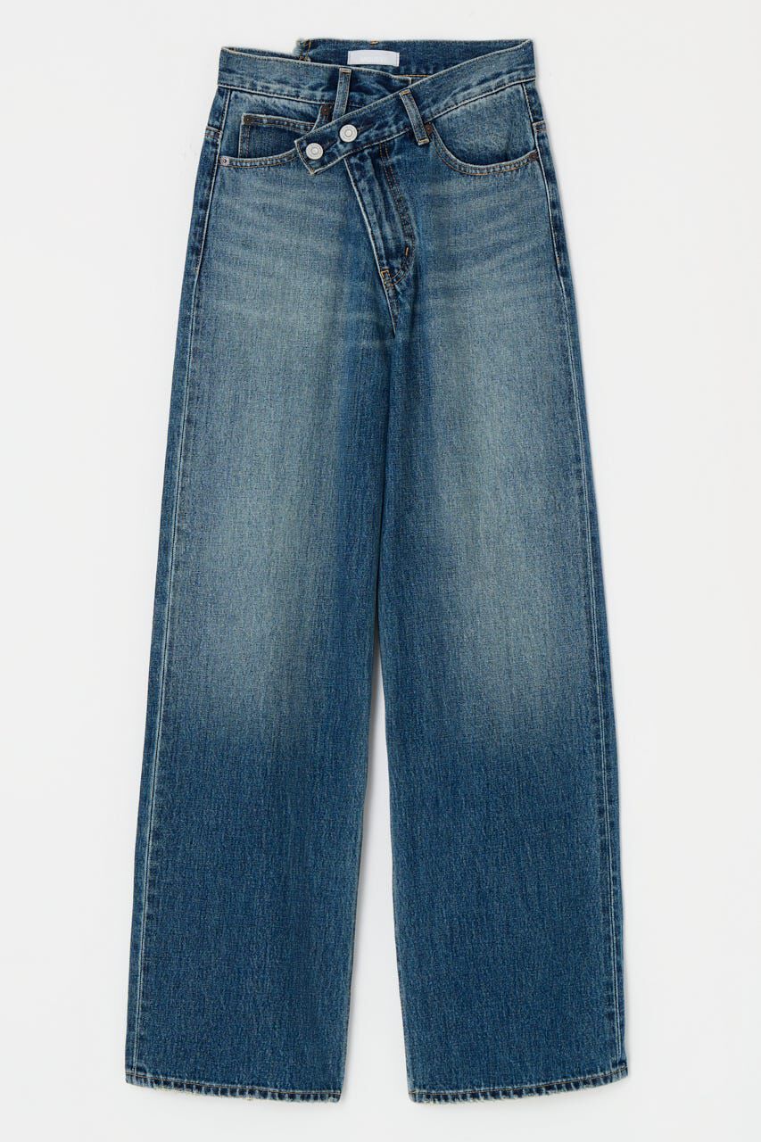 MOUSSY「CROSS WAIST WIDE ストレート」|デニム|