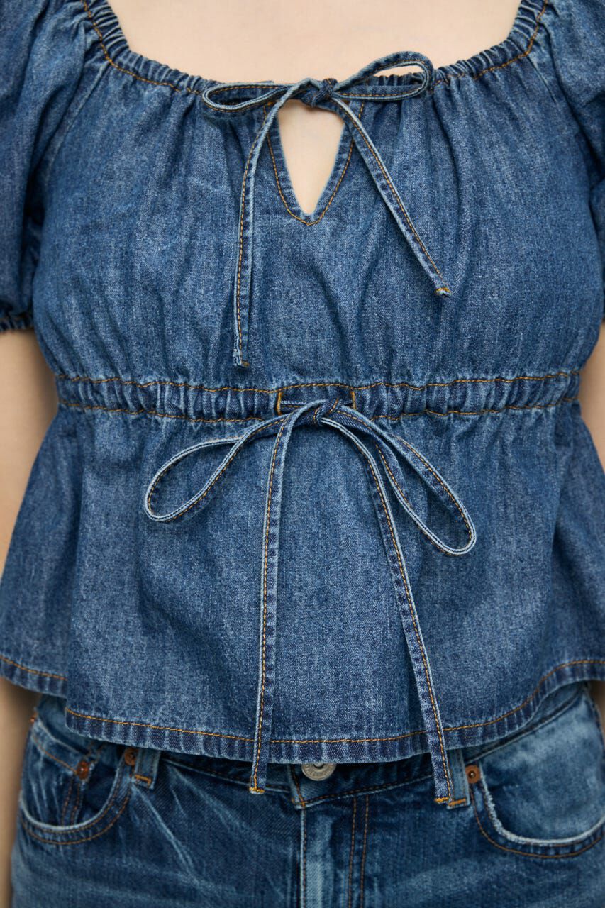 MOUSSY「DENIM PUFF ブラウス」|シャツ・ブラウス|