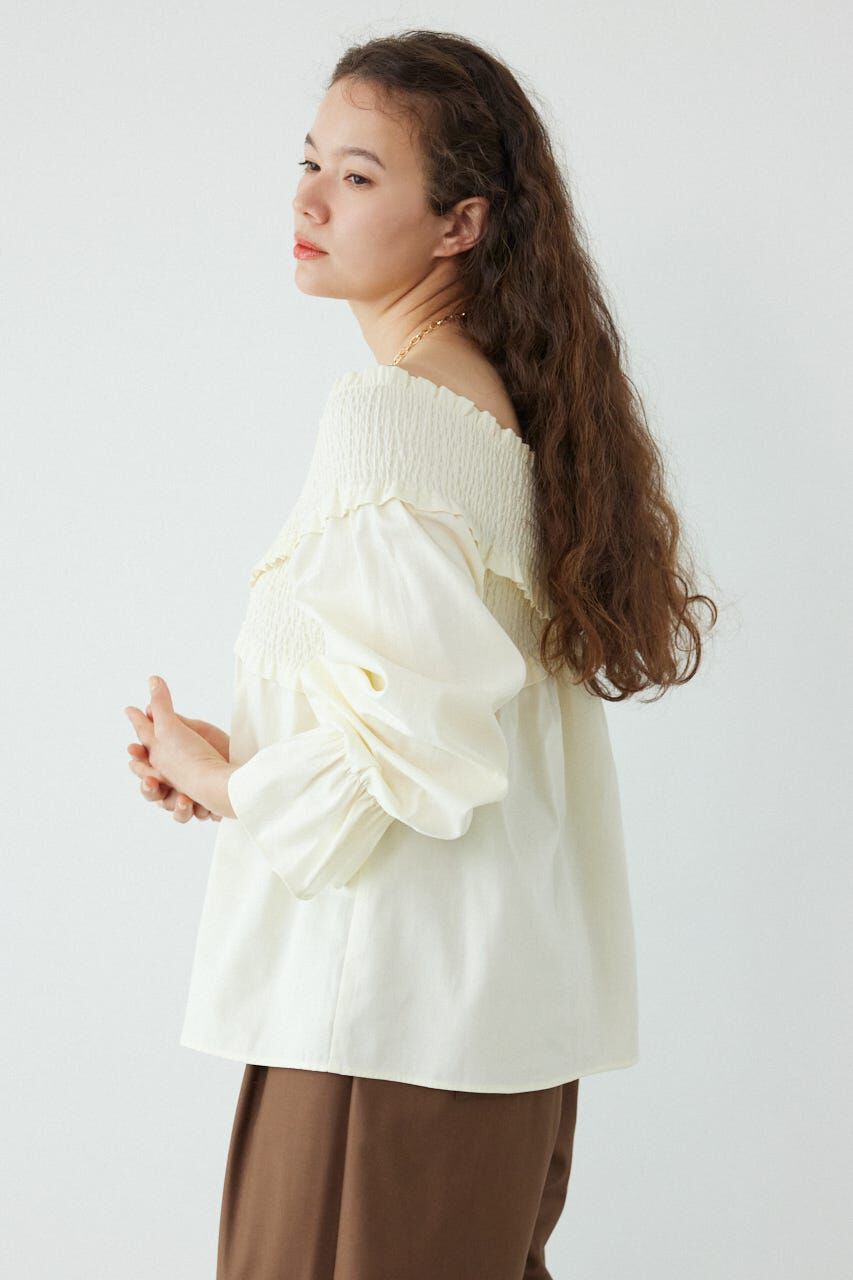 RODEO CROWNS「シャーリング2WAYトップス」|シャツ・ブラウス|