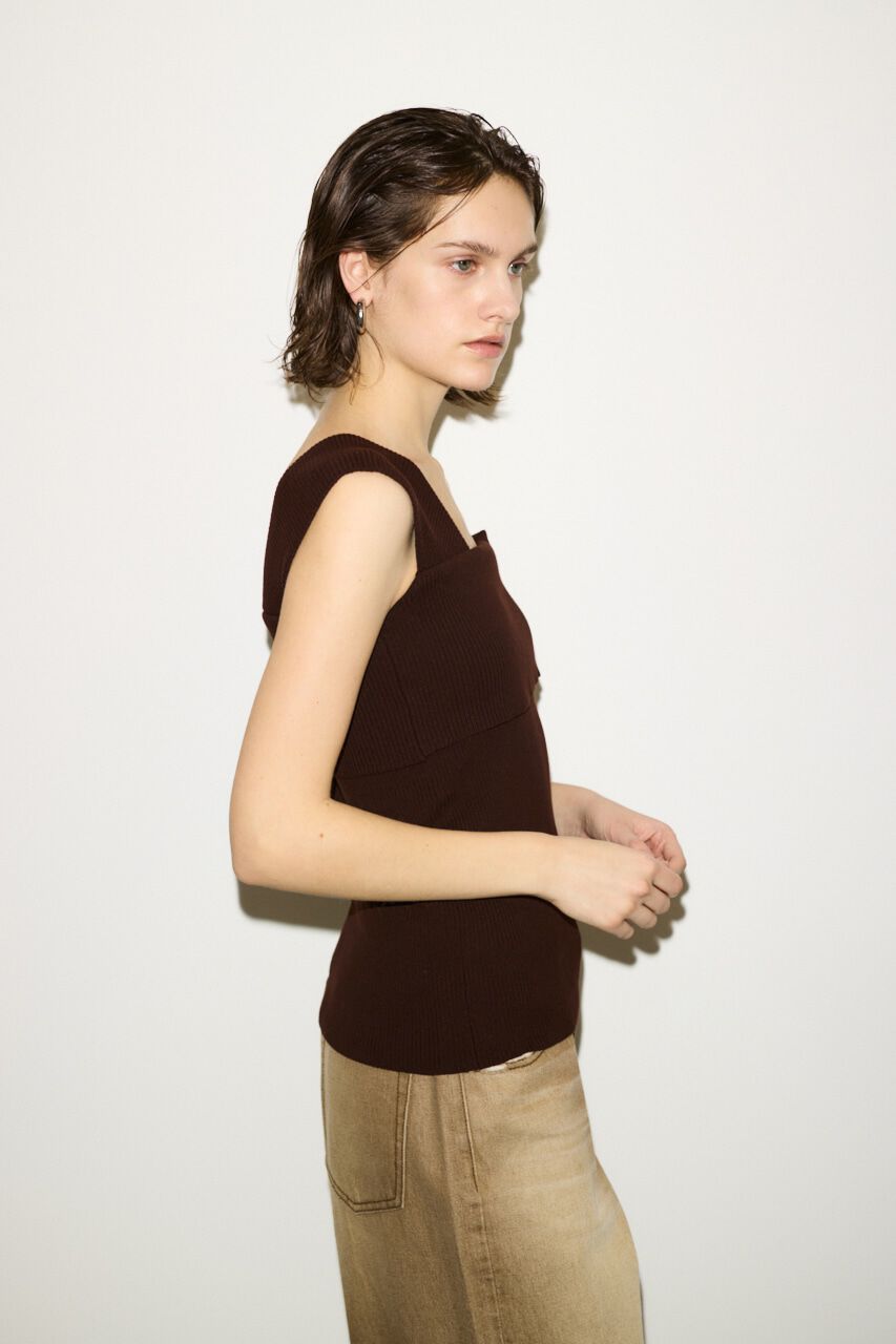 SLY「ASYMMETRY RIB トップス」|タンクトップ|