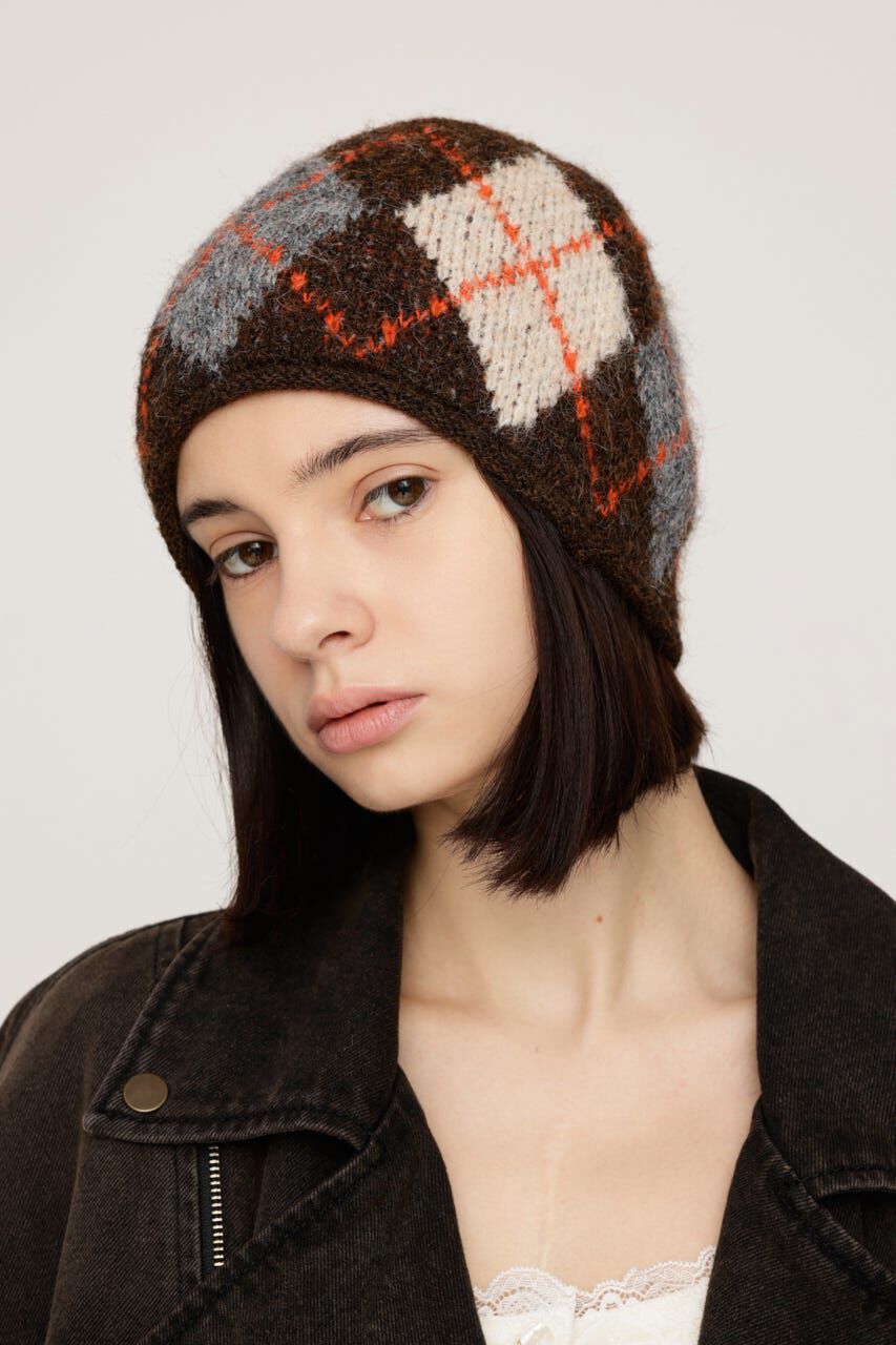 SLY「ARGYLE JQ KNIT BEANIE」|その他|
