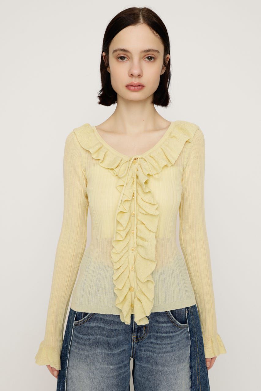 SLY「FRONT FRILL KNIT トップス」|ニット・セーター|