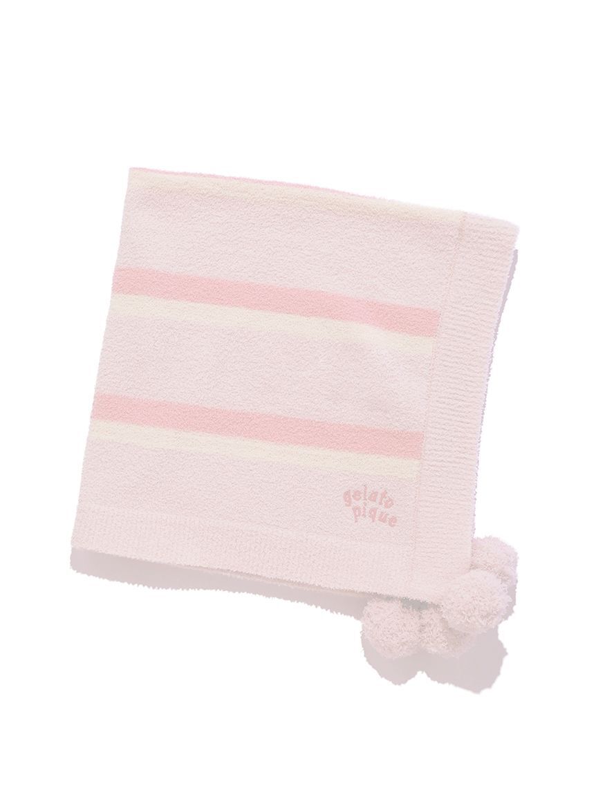 GELATO PIQUE KIDS & BABY「【KIDS】エアリーモコランダムボーダーブランケット」|ブランケット|PNK