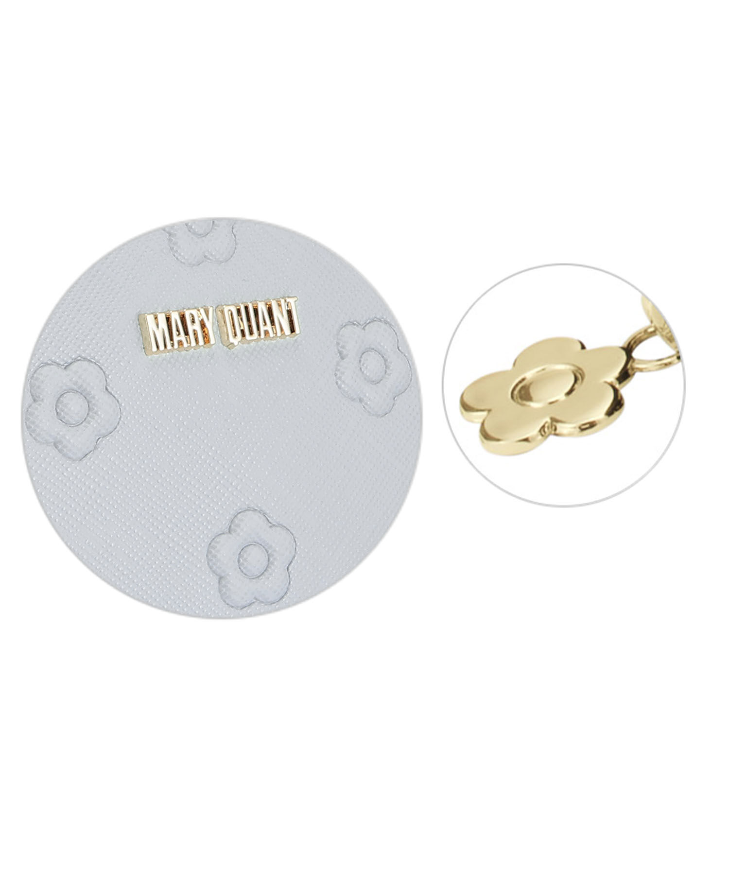 MARY QUANT「シンプルエンボスデイジーラウンドポーチ」|ポーチ|