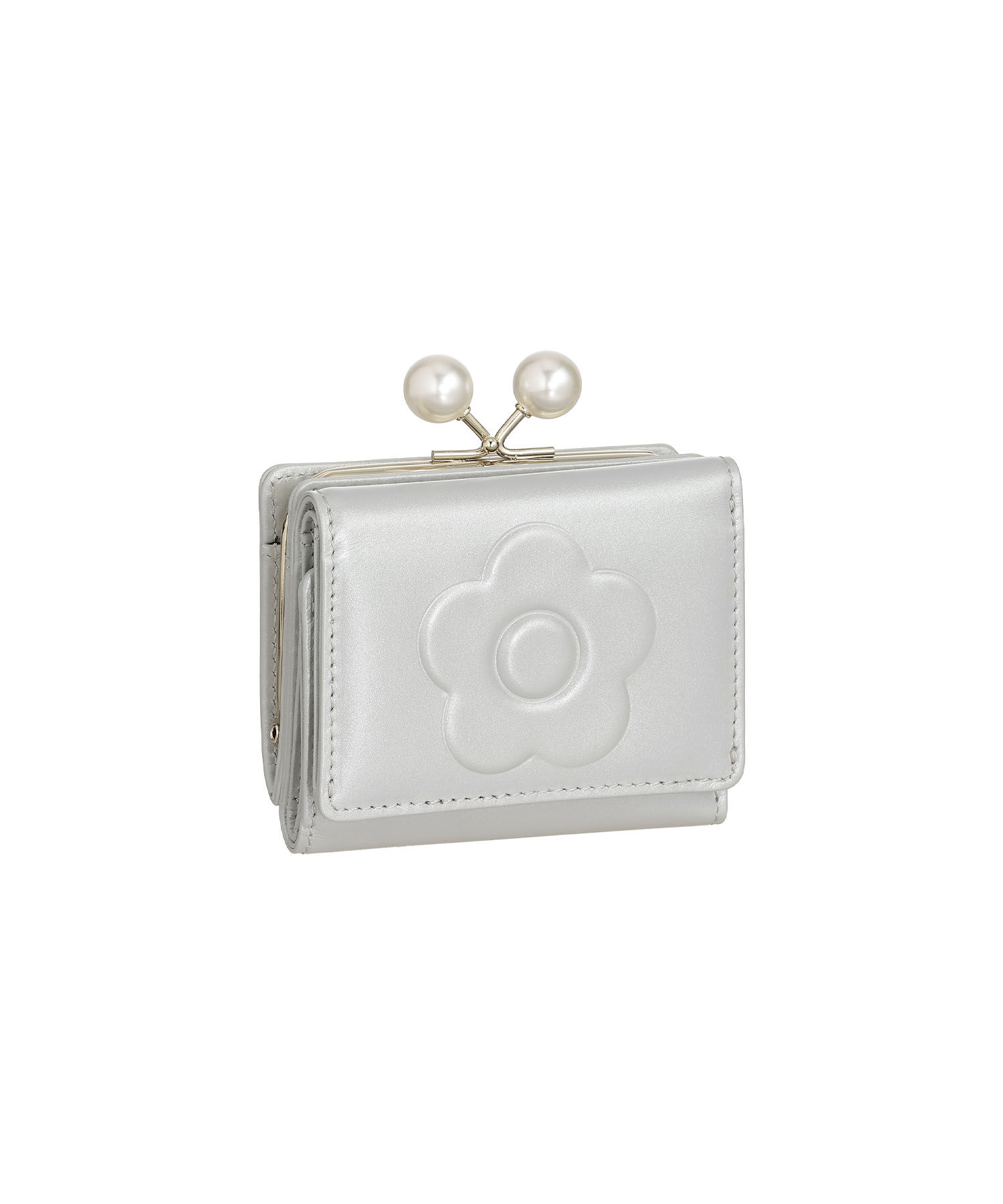MARY QUANT「エンボスデイジーパール ガマ口ウォレット」|財布|