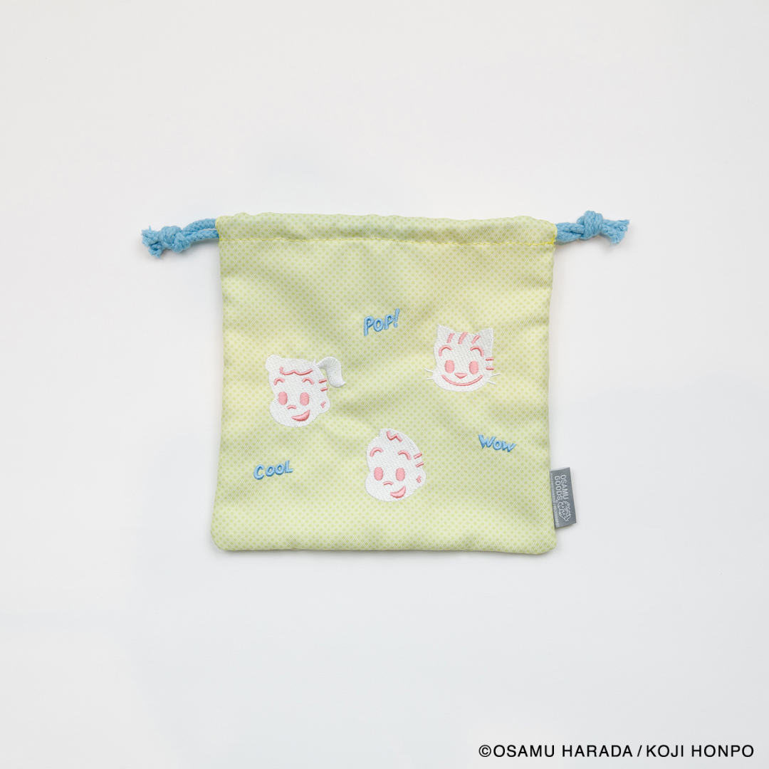  「OSAMU GOODS POP 巾着」|ポーチ|ライムグリーン