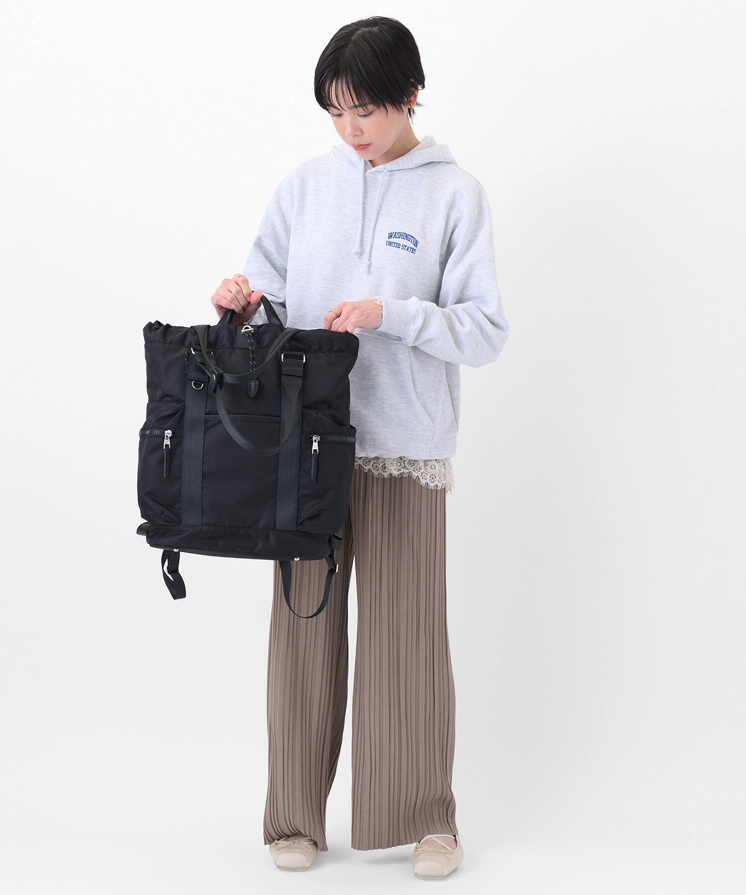 W&.Day/Night「W&.Day/Night アワイ 2WAYトート リュック B4サイズ 14.0インチPC収納 20502」|トートバッグ|