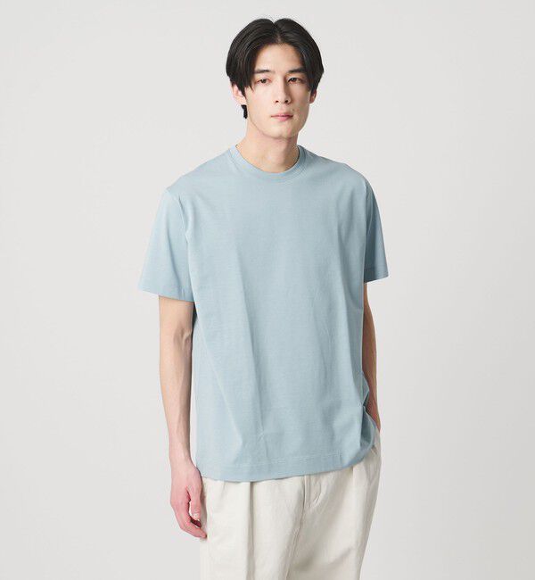 UNITED ARROWS「ALBINI アルビニ シルケット テンジク Tシャツ　抗菌防臭」|Tシャツ・カットソー|LT.BLUE