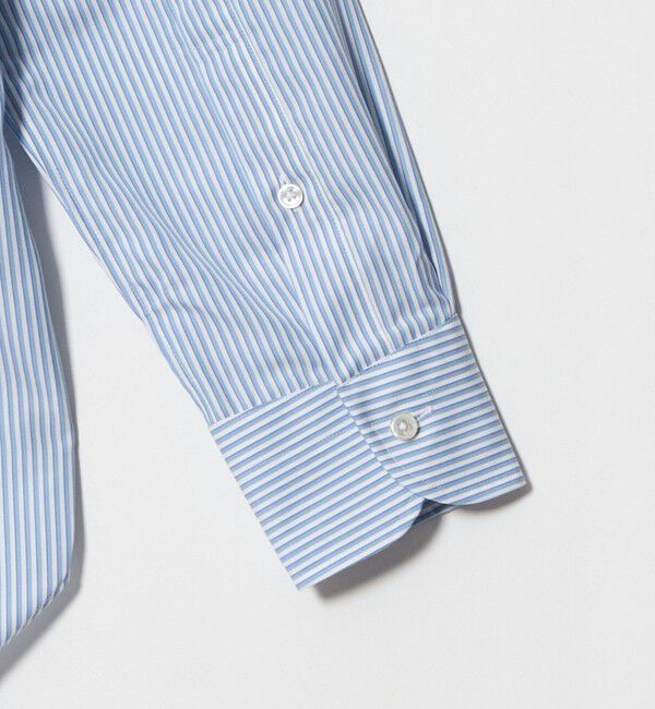 UNITED ARROWS「イージーケア AG ブルーストライプ セミワイドカラーシャツ 抗菌防臭」|シャツ・ブラウス|