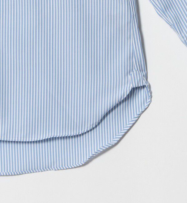 UNITED ARROWS「イージーケア AG ブルーストライプ セミワイドカラーシャツ 抗菌防臭」|シャツ・ブラウス|