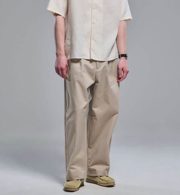 UNITED ARROWS green label relaxing「【WEB限定】＜3/2 WORKS＞GLR ワイドチノ チノパンツ」|チノ|BEIGE