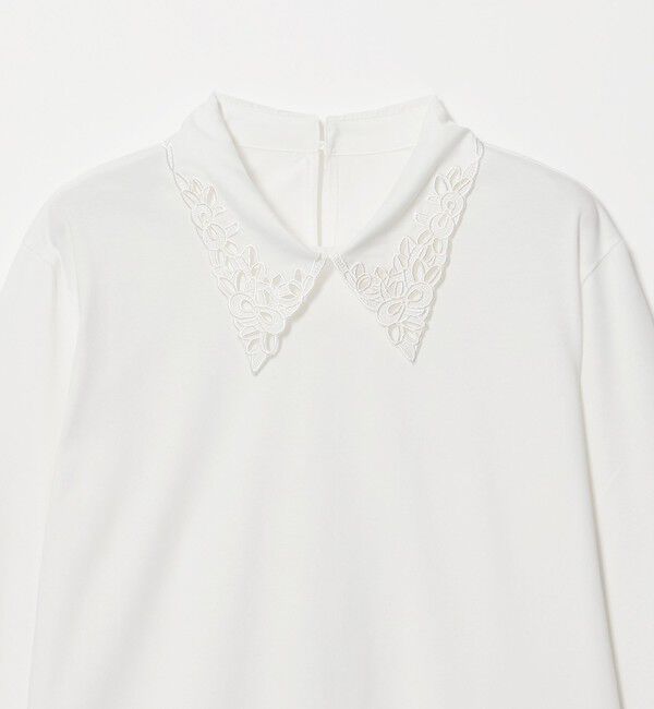 UNITED ARROWS green label relaxing「襟 刺繍 ロングスリーブ プルオーバー カットソー」|Tシャツ・カットソー|