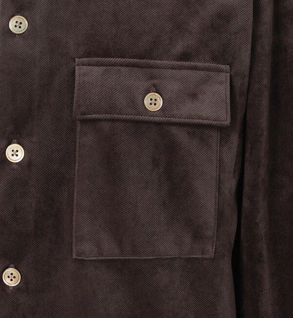 UNITED ARROWS green label relaxing「ポリエステル ベロア フラップ 2パッチポケット シャツ羽織り」|シャツ・ブラウス|