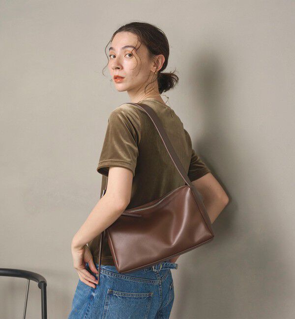 BEAUTY&YOUTH UNITED ARROWS「スクエア ビッグバックル ショルダーバッグ」|ショルダー・メッセンジャー|DK.BROWN