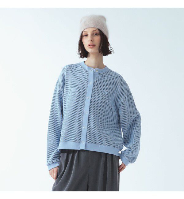 BEAMS SELECTION for WOMEN「【別注】Lee &times; Ray BEAMS / ニット ジャカード カーディガン」|ニット・セーター|Grey*LightBlue