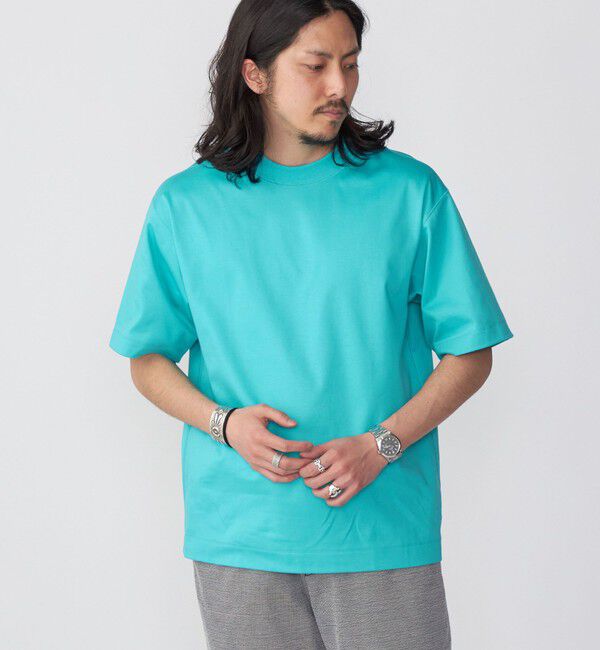 SHIPS「SHIPS: クルーネック ハイゲージ ダンボールニットTシャツ ライト」|Tシャツ・カットソー|