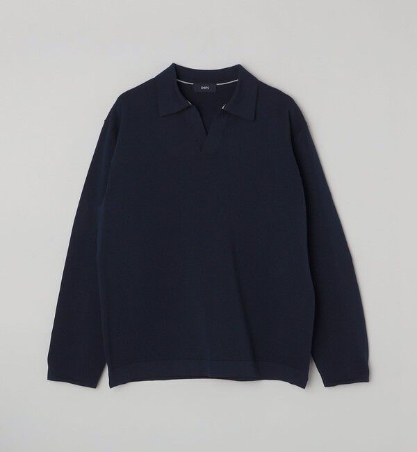 SHIPS「SHIPS:〈手洗い可能〉14ゲージ TEXBRID(R) ミラノリブ スキッパー ポロシャツ」|Tシャツ・カットソー|